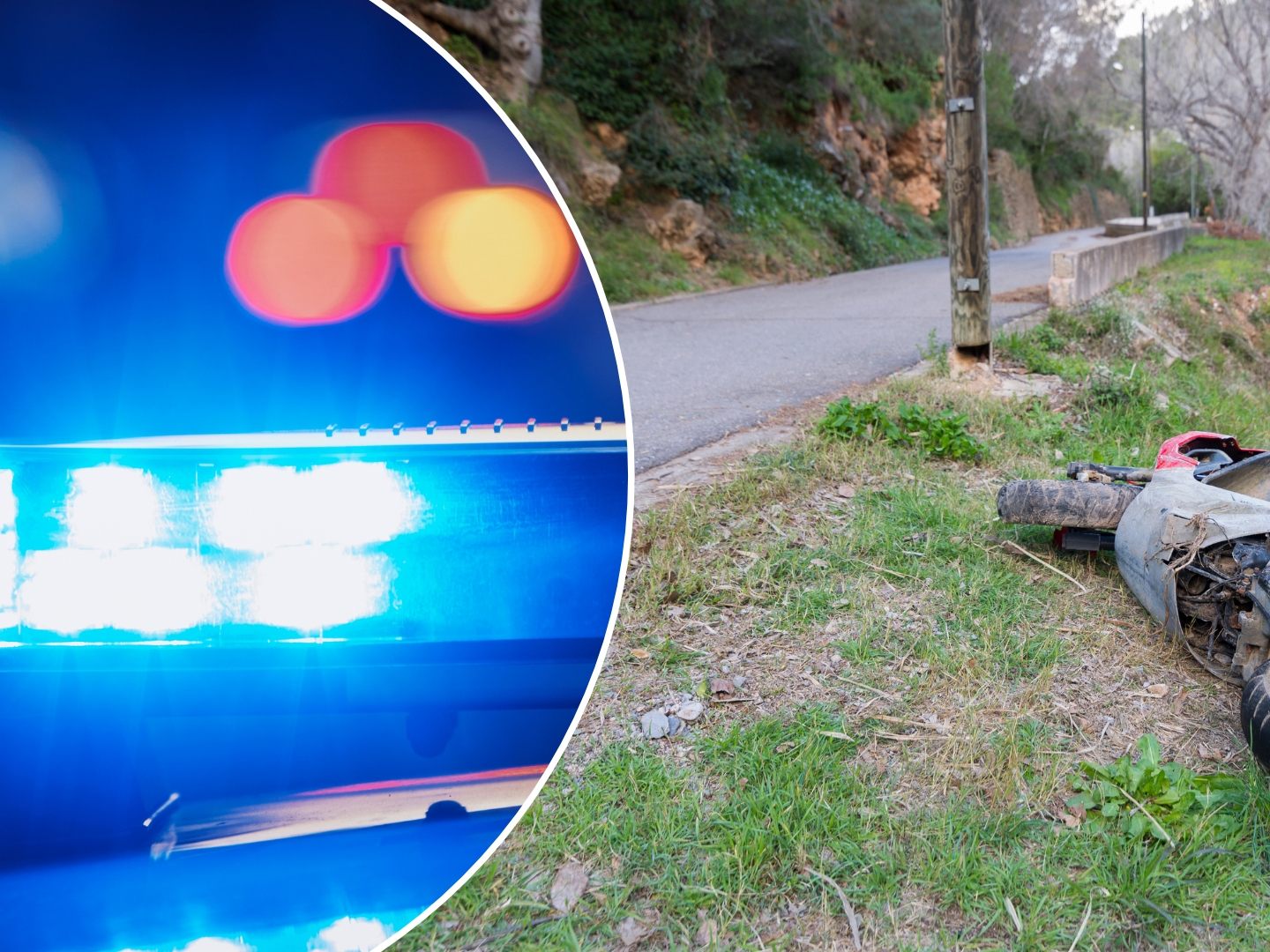 Der Motorradfahrer erlitt schwere Verletzungen im Bereich der linken Schulter.