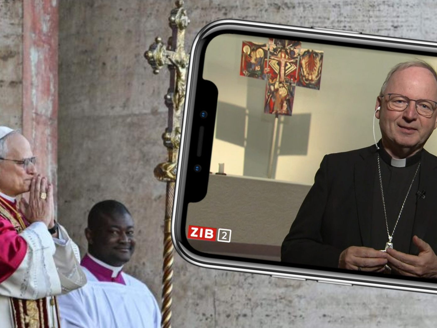Im "ZiB2"-Studio ordnete der Feldkircher Diözesanbischof den neuen Papst ein. Im "ZiB2"-Studio ordnete der Feldkircher Diözesanbischof den neuen Papst ein.