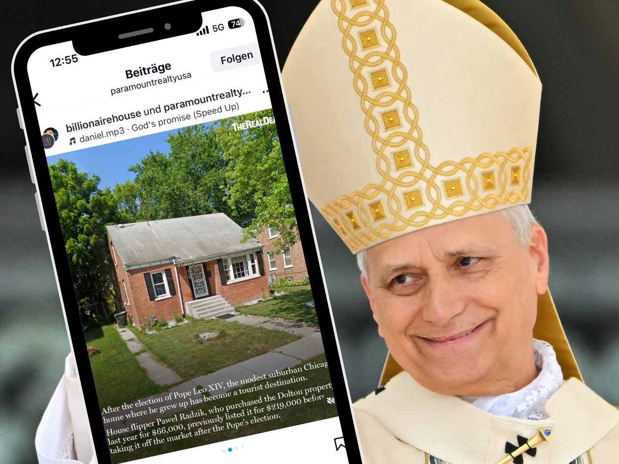 Das Elternhaus von Papst Leo XIV. soll bis Mitte Juni versteigert werden. Das Elternhaus von Papst Leo XIV. soll bis Mitte Juni versteigert werden.