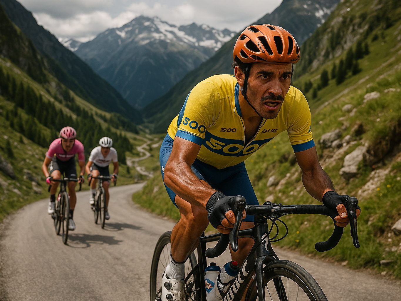 Eulalio fordert Favoriten am Mortirolo heraus (Symbolbild; KI generiert)