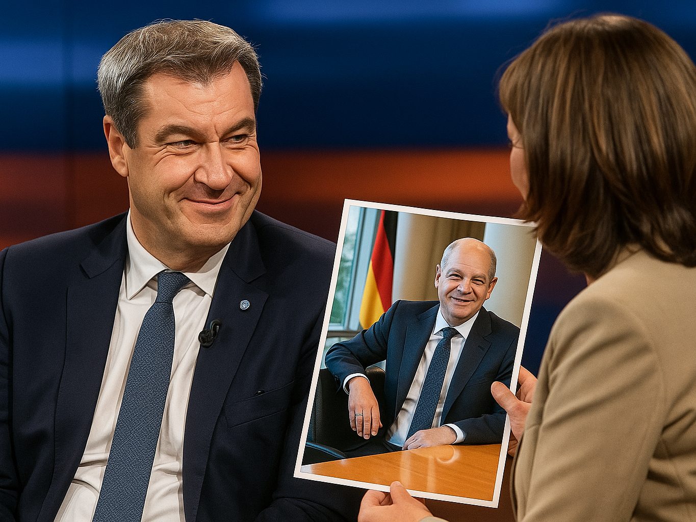 Söder enthüllt Merz-Scholz Freundschaft (Symbolbild; KI generiert) Söder enthüllt Merz-Scholz Freundschaft (Symbolbild; KI generiert)