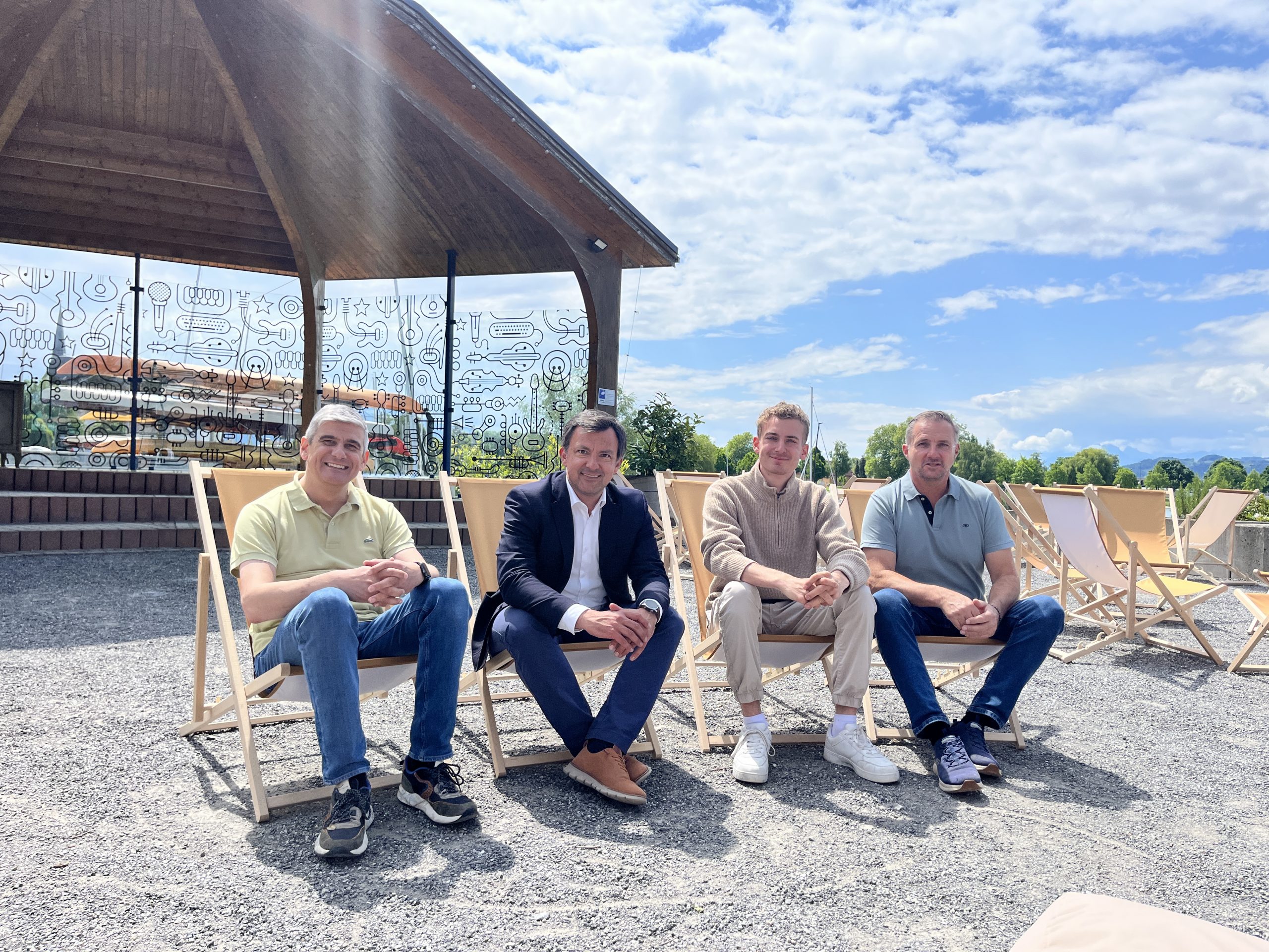 Christian Prossliner, Bürgermeister Martin Staudinger, Philipp Herburger und Oliver Kitzke. Christian Prossliner, Bürgermeister Martin Staudinger, Philipp Herburger und Oliver Kitzke.