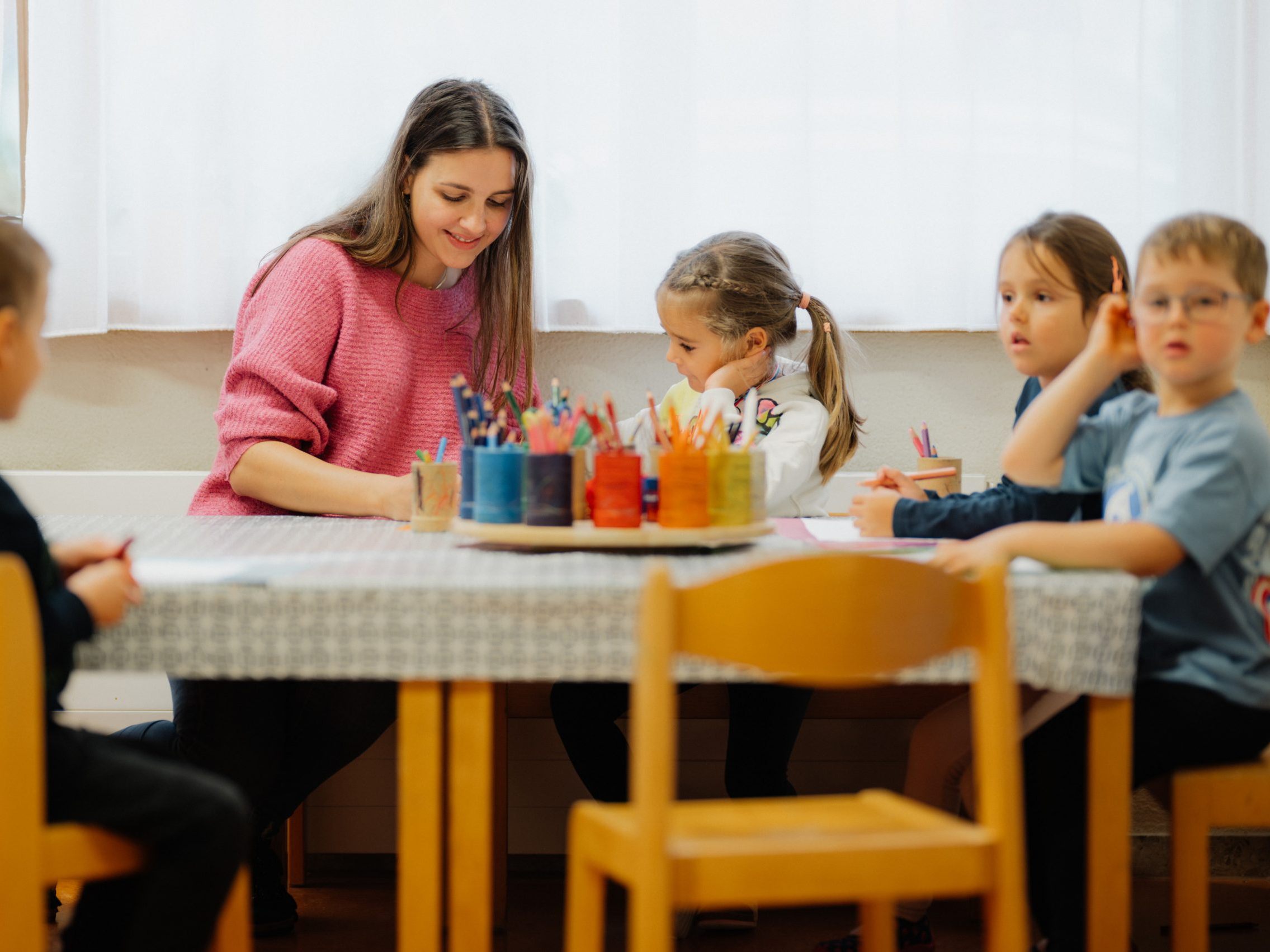 Umfrage zur Kinderbetreuung.