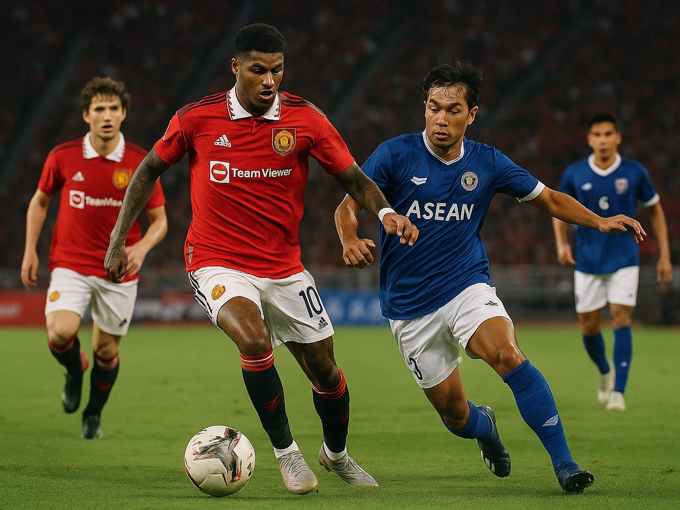 Manchester United vs ASEAN All-Stars: Live in Bangkok (Symbolbild; KI generiert)