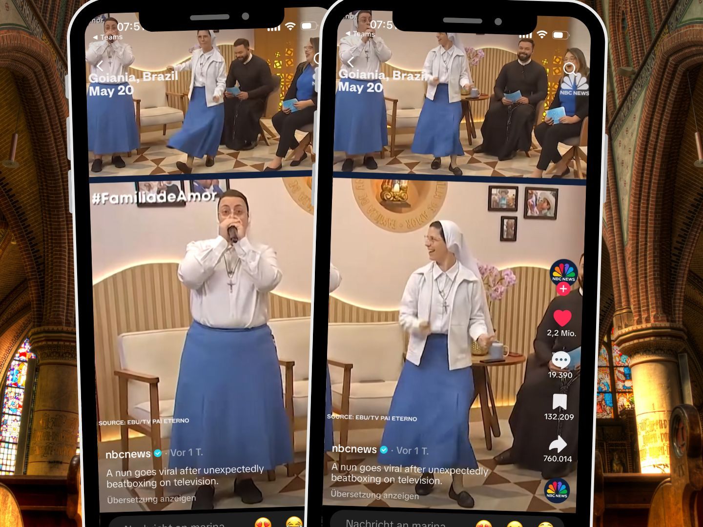 Brasilianische Nonnen gehen nach Musikeinlage viral.