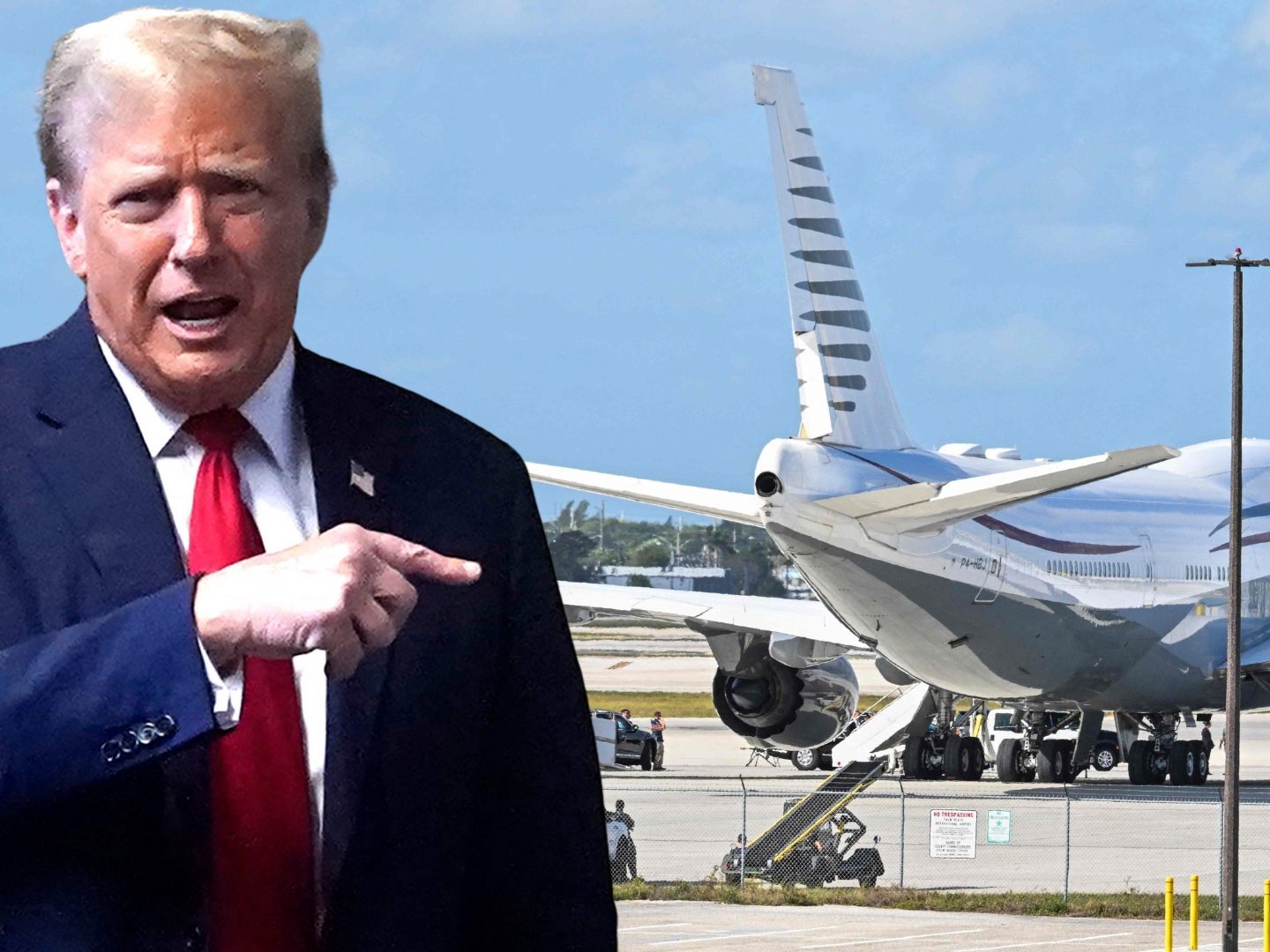 Trump hat bereits im Februar eine 747-8 besichtigt. Trump hat bereits im Februar eine 747-8 besichtigt.