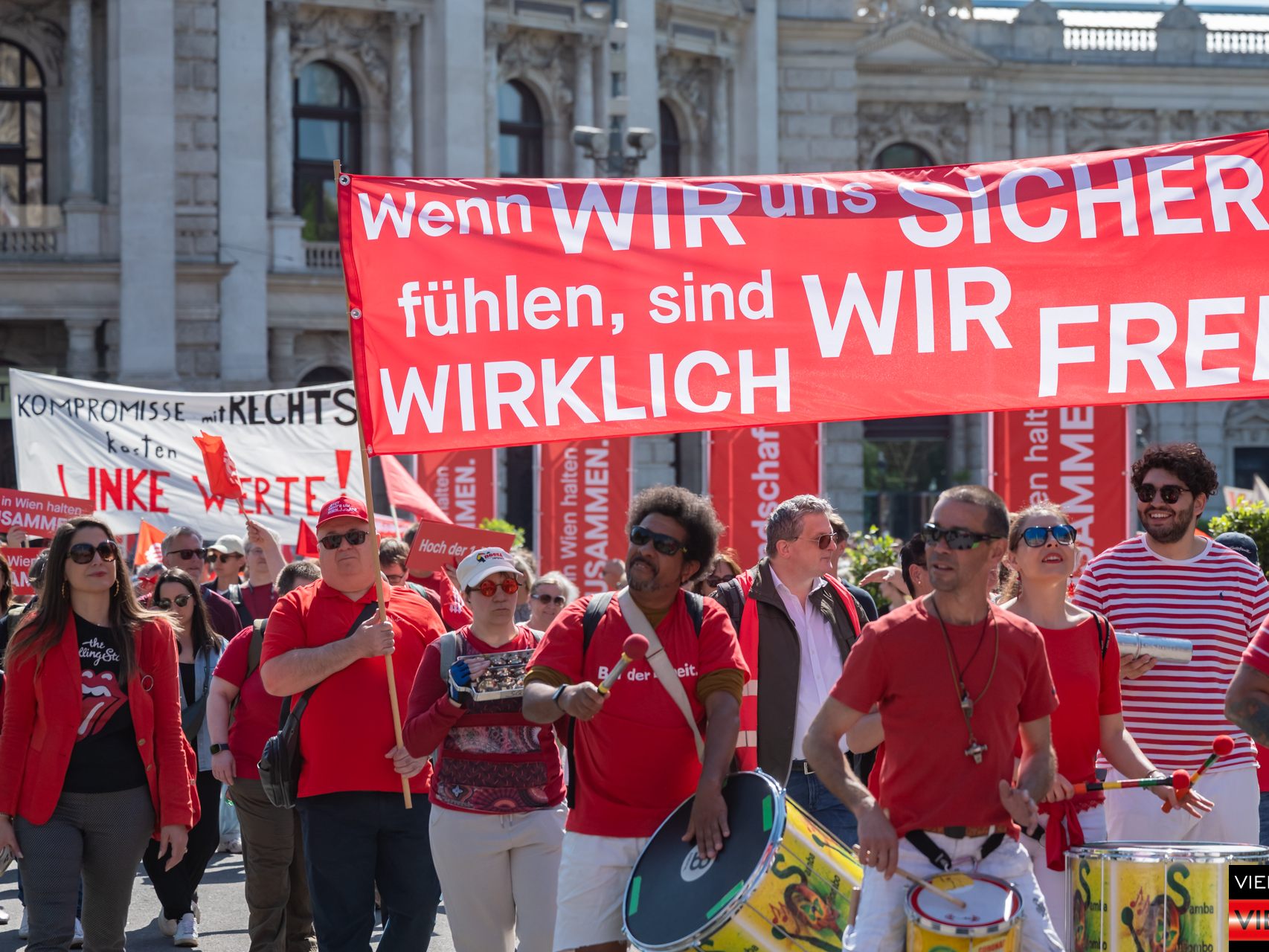 01052025 1. Mai-Kundgebung der SPÖ Wien - Der Aufmarsch