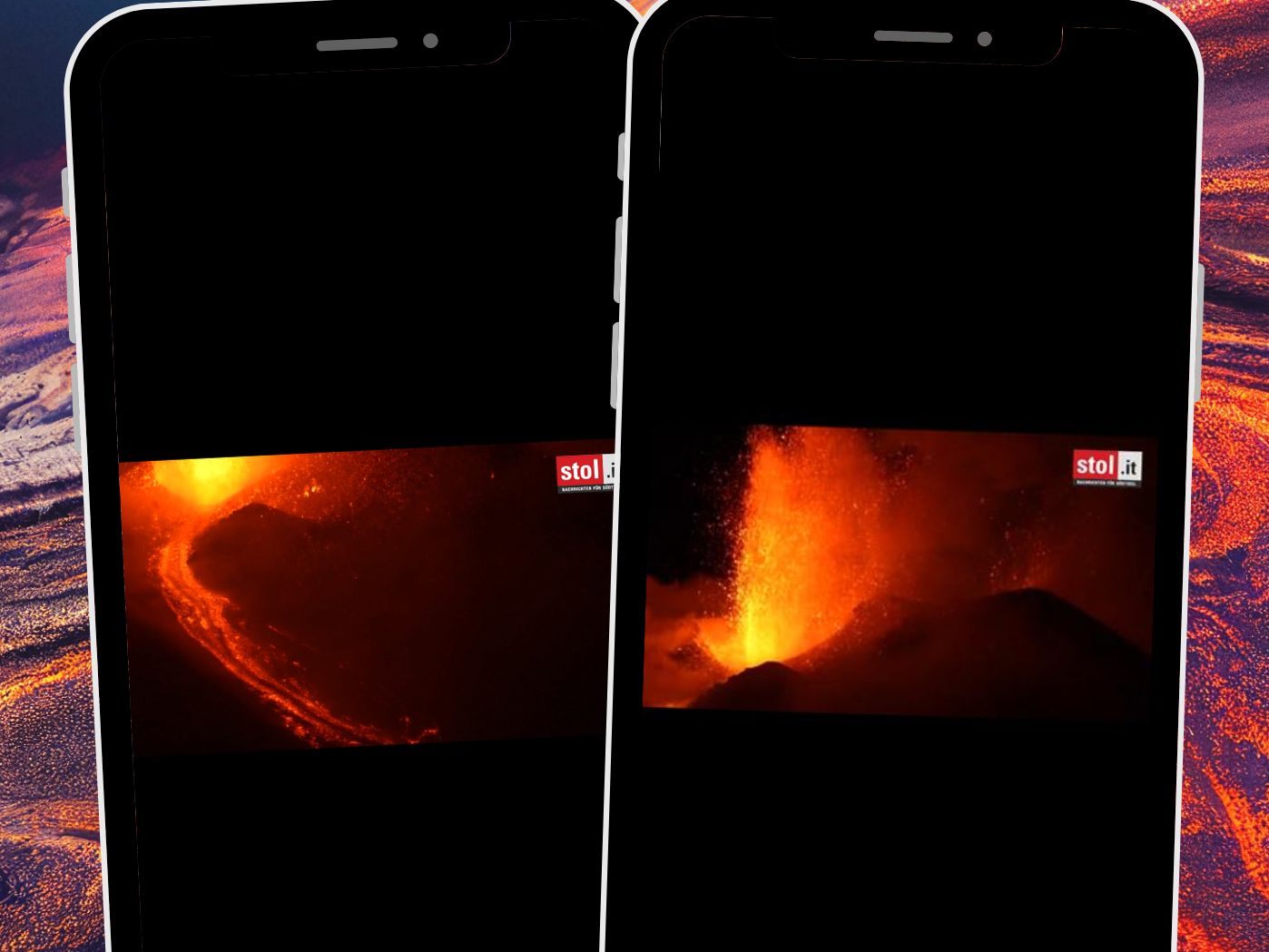 Vulkan Ätna am Eruptieren.