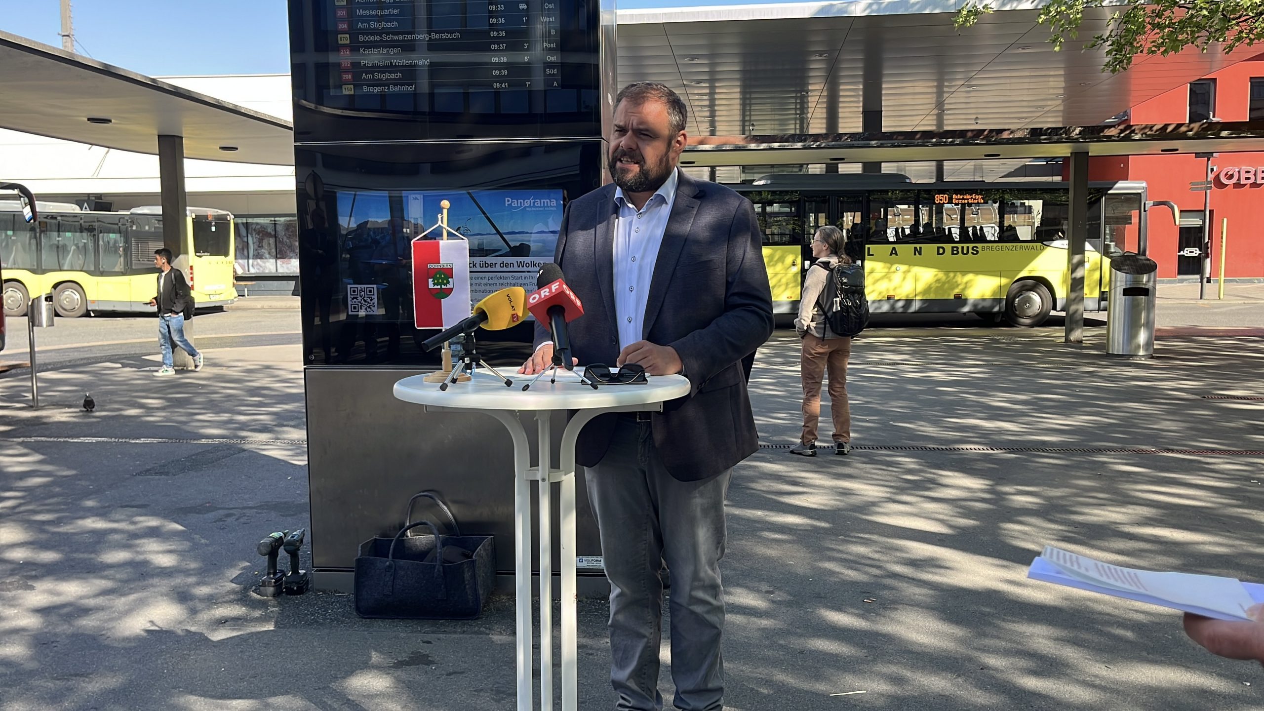 Bürgermeister Markus Fäßler (SPÖ) bei der Pressekonferenz am Freitag.