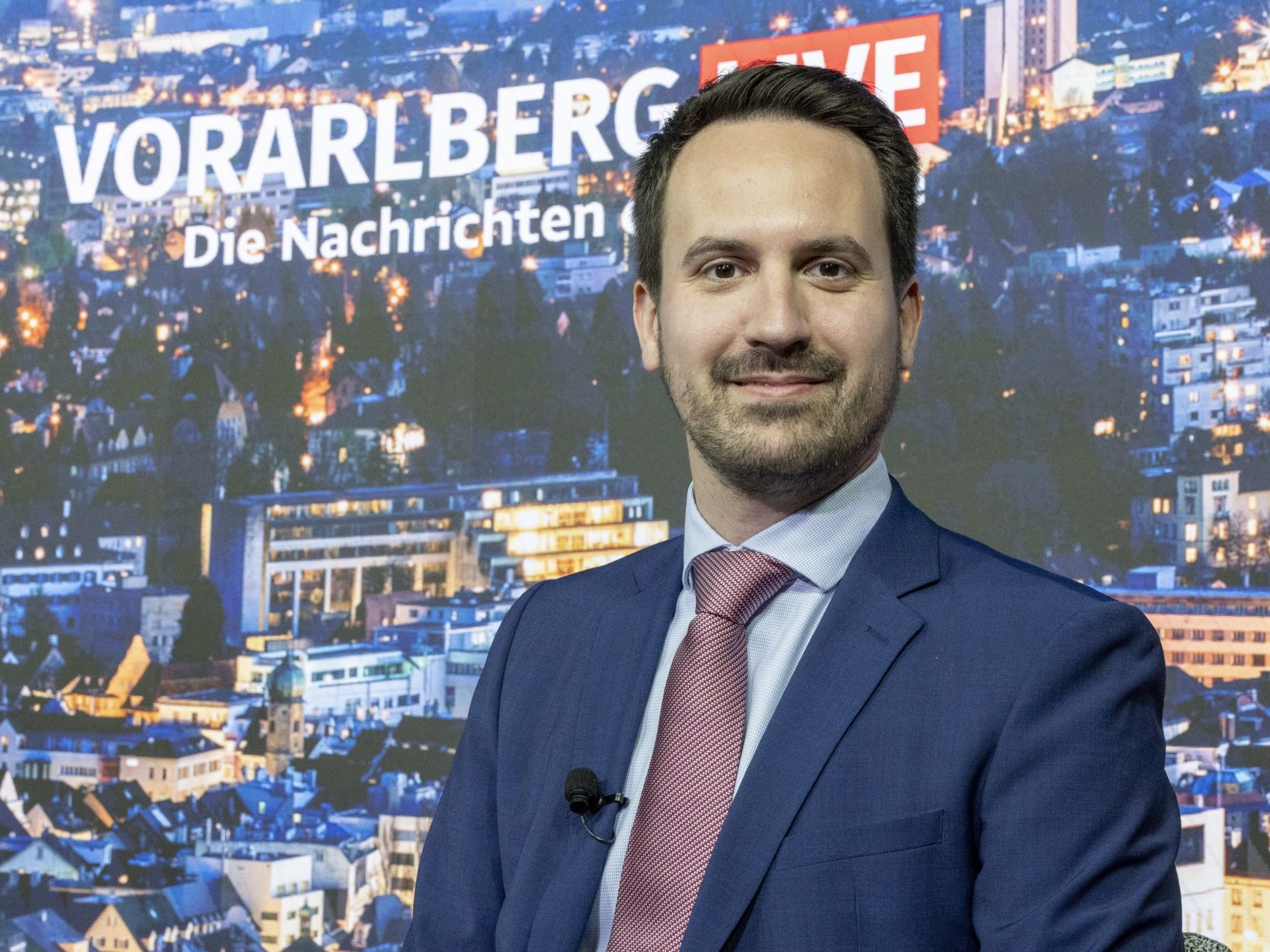 Der neue Bildungsminister Christoph Wiederkehr bei "Vorarlberg LIVE".