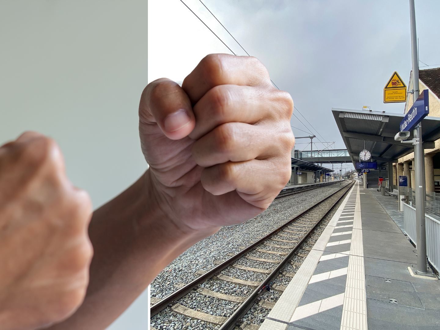 Massen-Schlägerei am Bahnhof Lindau-Reutin. (Symbolbild)
