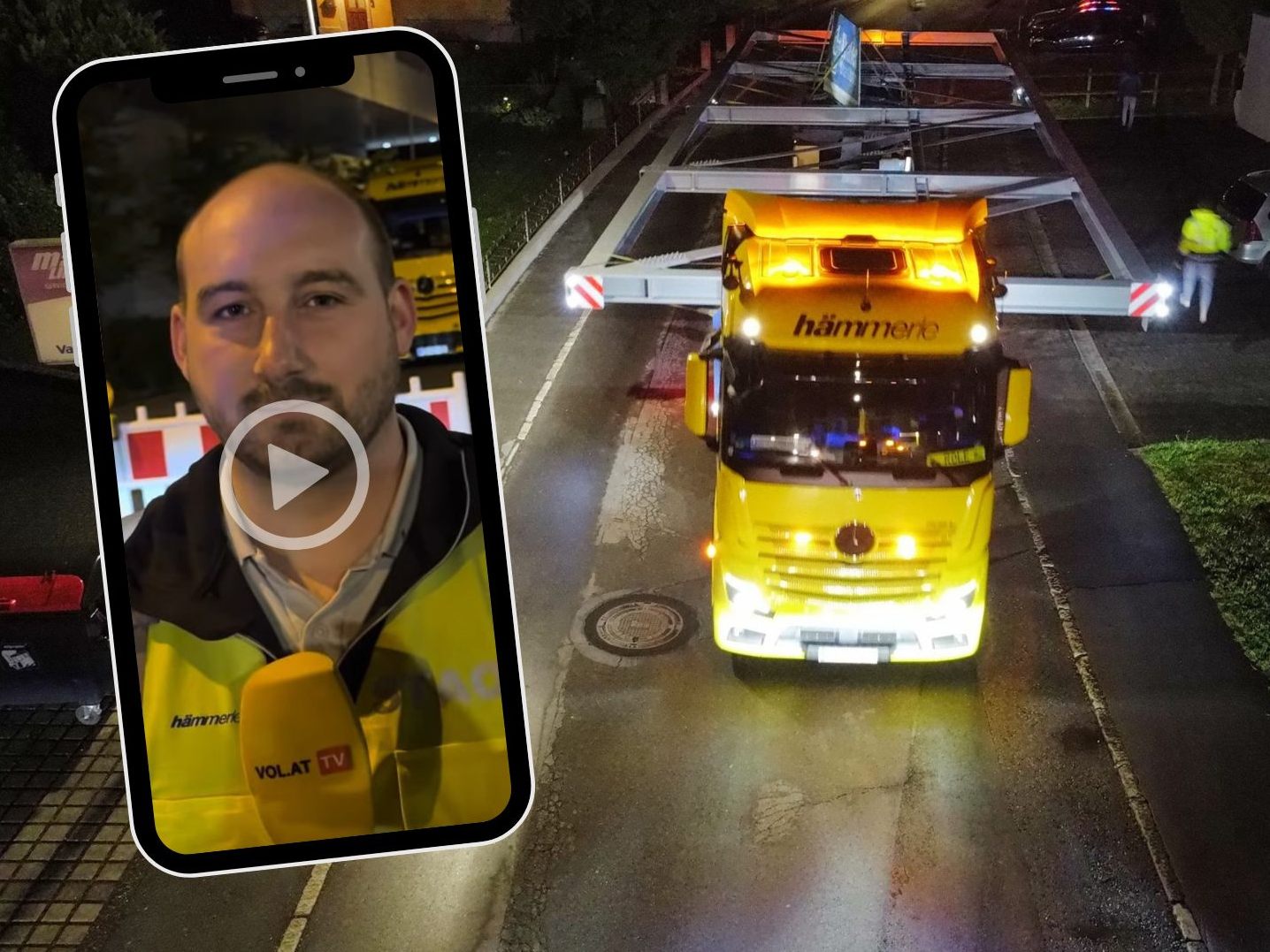 26 Tonnen Stahl von Hard nach Bregenz transportiert. 26 Tonnen Stahl von Hard nach Bregenz transportiert.