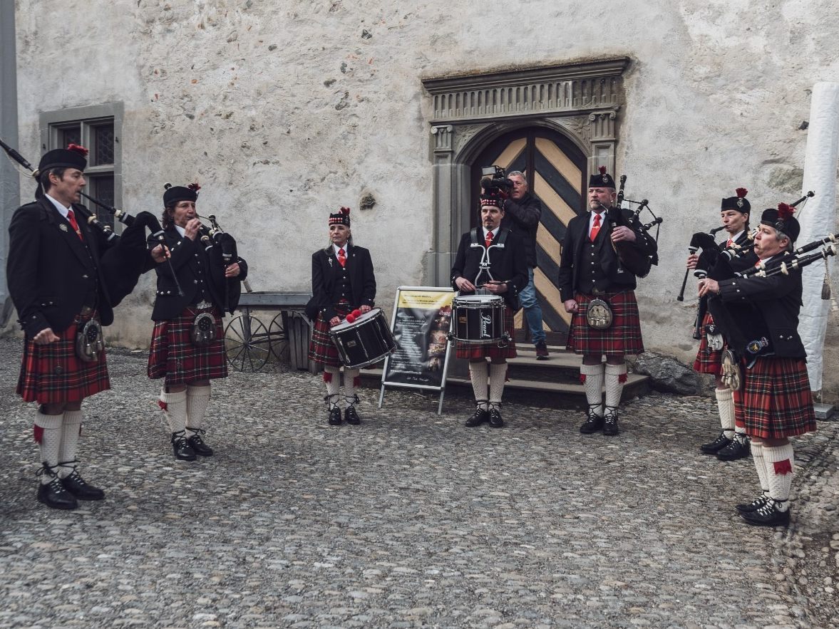 Die erste schottische Dudelsackgruppe Österreichs.