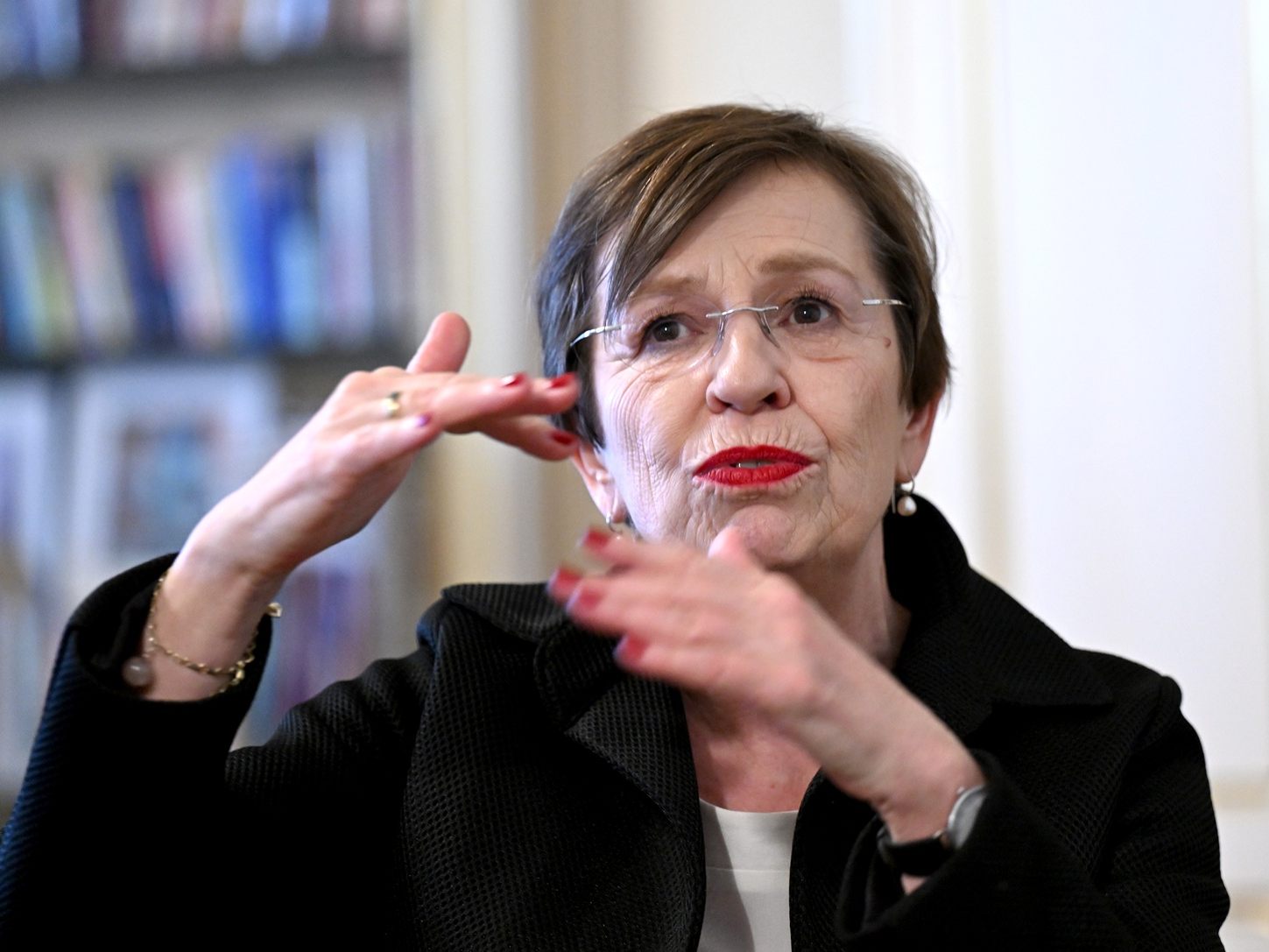 Schmidauer ist eine der Gastgeberinnen des First-Ladies-Gipfel in Wien. Schmidauer ist eine der Gastgeberinnen des First-Ladies-Gipfel in Wien.