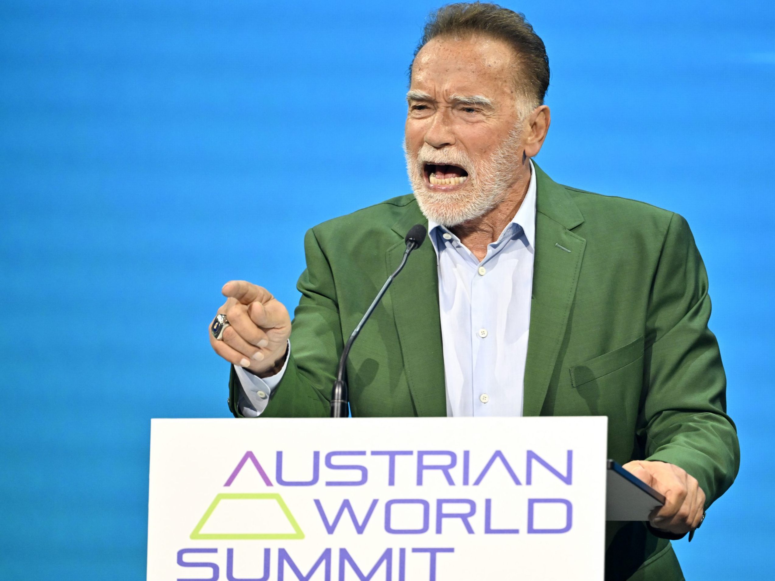 Arnold Schwarzenegger beim Austrian World Summit in Wien.