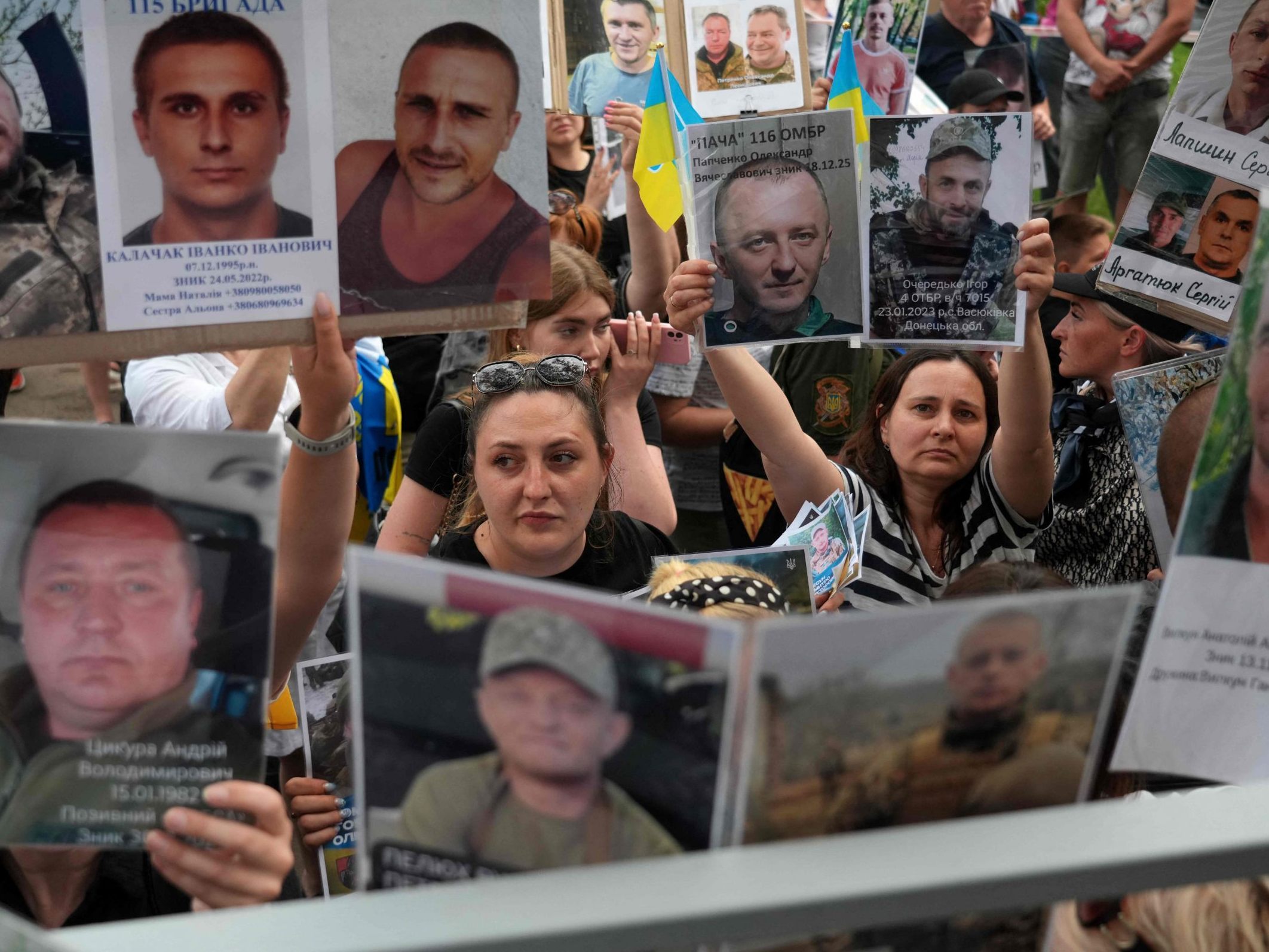 Vermisste oder gefangene ukrainische Soldaten.