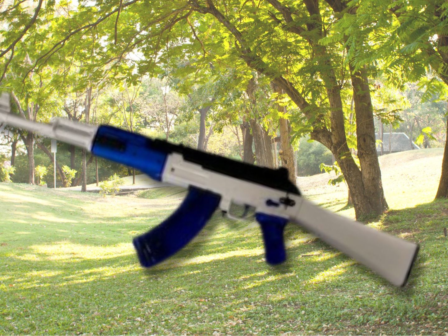 Die Waffe stellte sich als Softair-Gewehr heraus. Die Waffe stellte sich als Softair-Gewehr heraus.