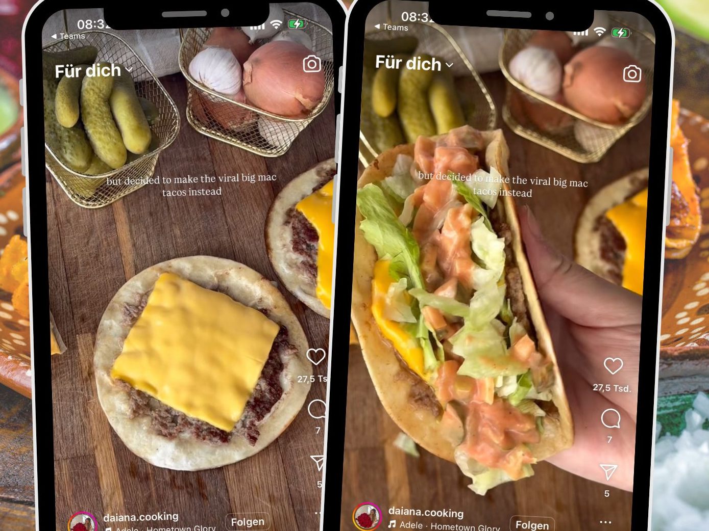 Instagram-Video zeigt schnelles Mini-Taco-Rezept. Instagram-Video zeigt schnelles Mini-Taco-Rezept.