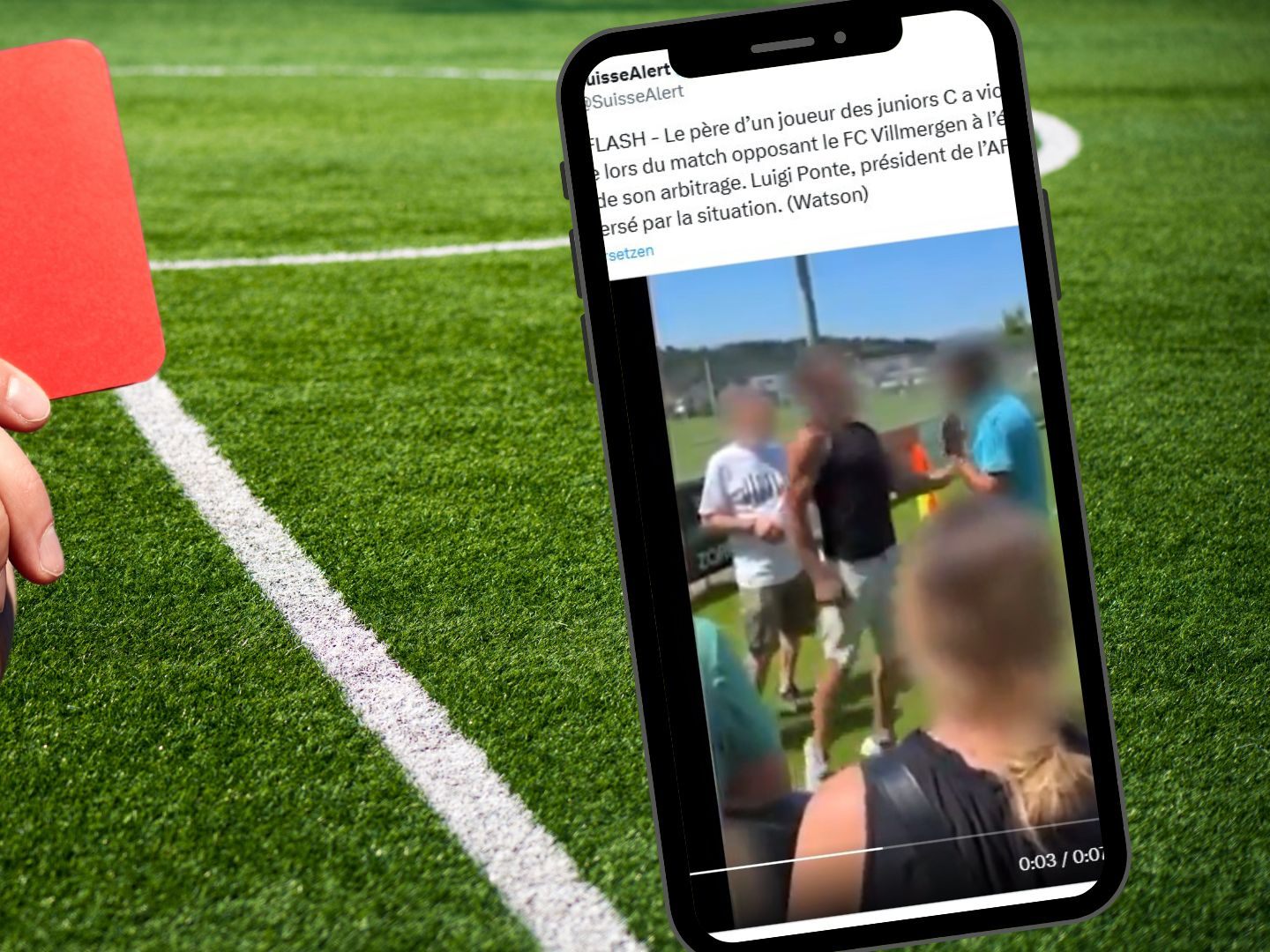 Ein Spielervater attackierte nach einem Jugendspiel in der Schweiz den Schiedsrichter. Ein Spielervater attackierte nach einem Jugendspiel in der Schweiz den Schiedsrichter.