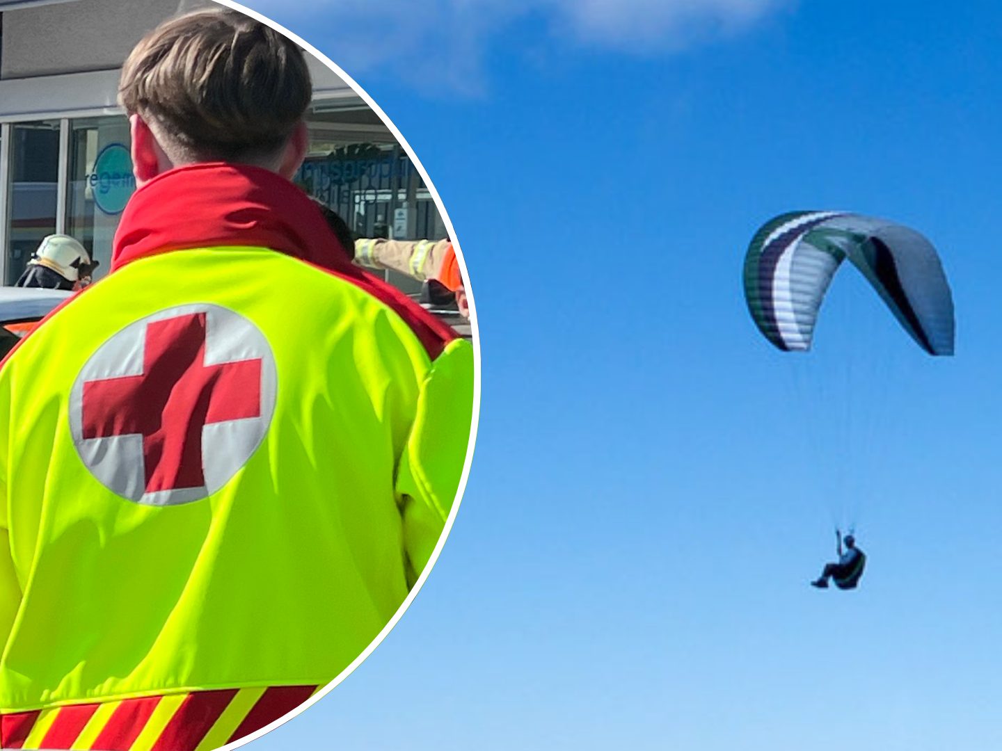 Gleitschirm dreht sich im Landeanflug – Mann schwer verletzt