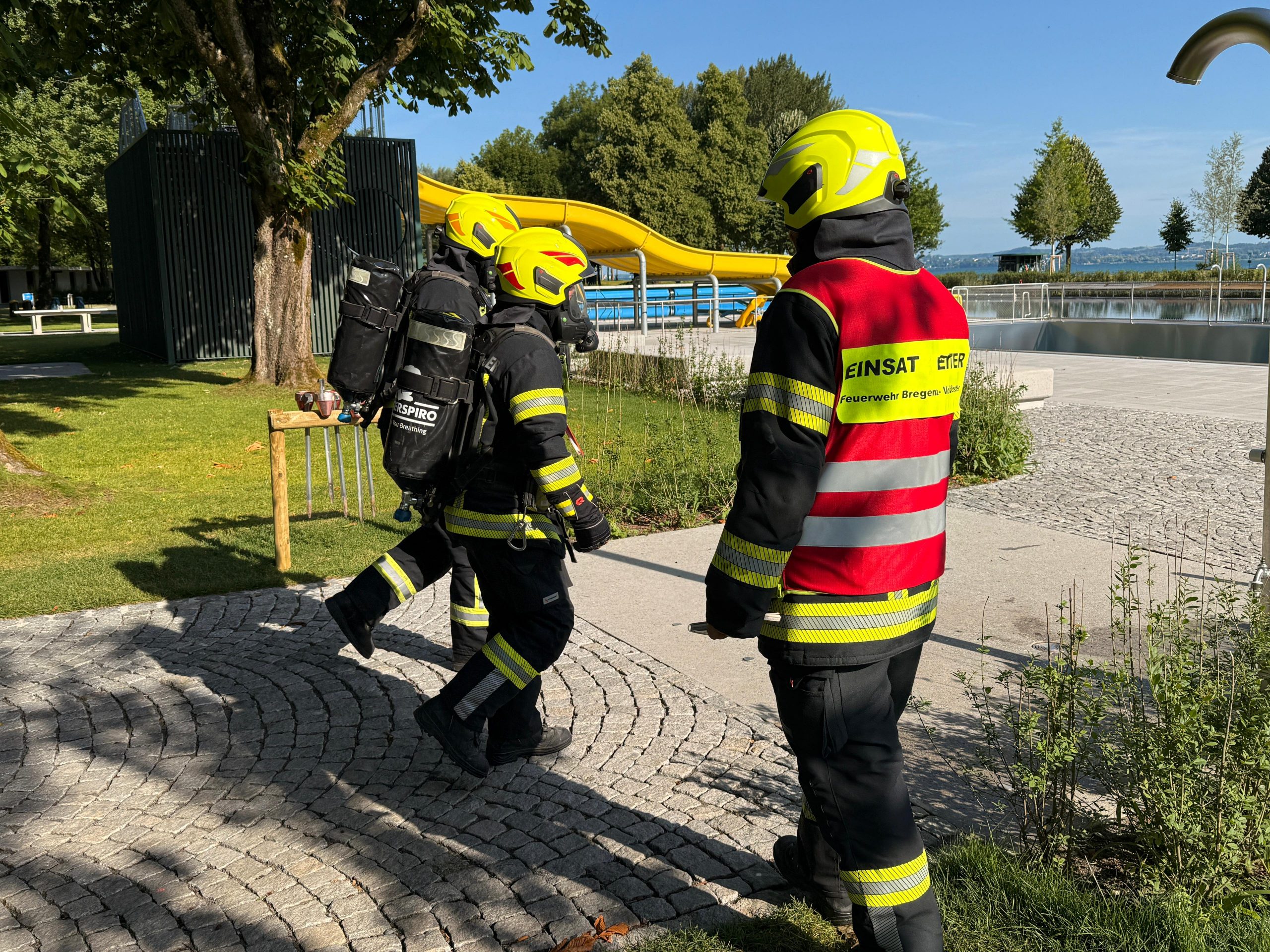 Chlorhasaustritt im Bregenzer Strandbad Chlorhasaustritt im Bregenzer Strandbad