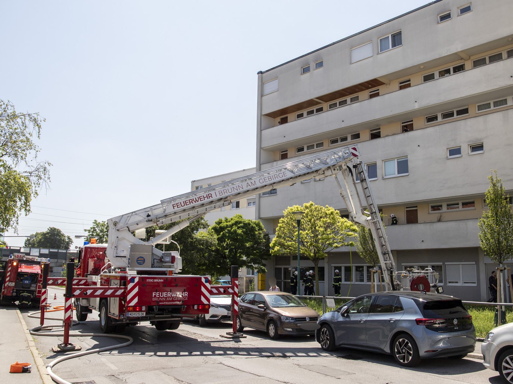 Ein Zimmer stand in Vollbrand.