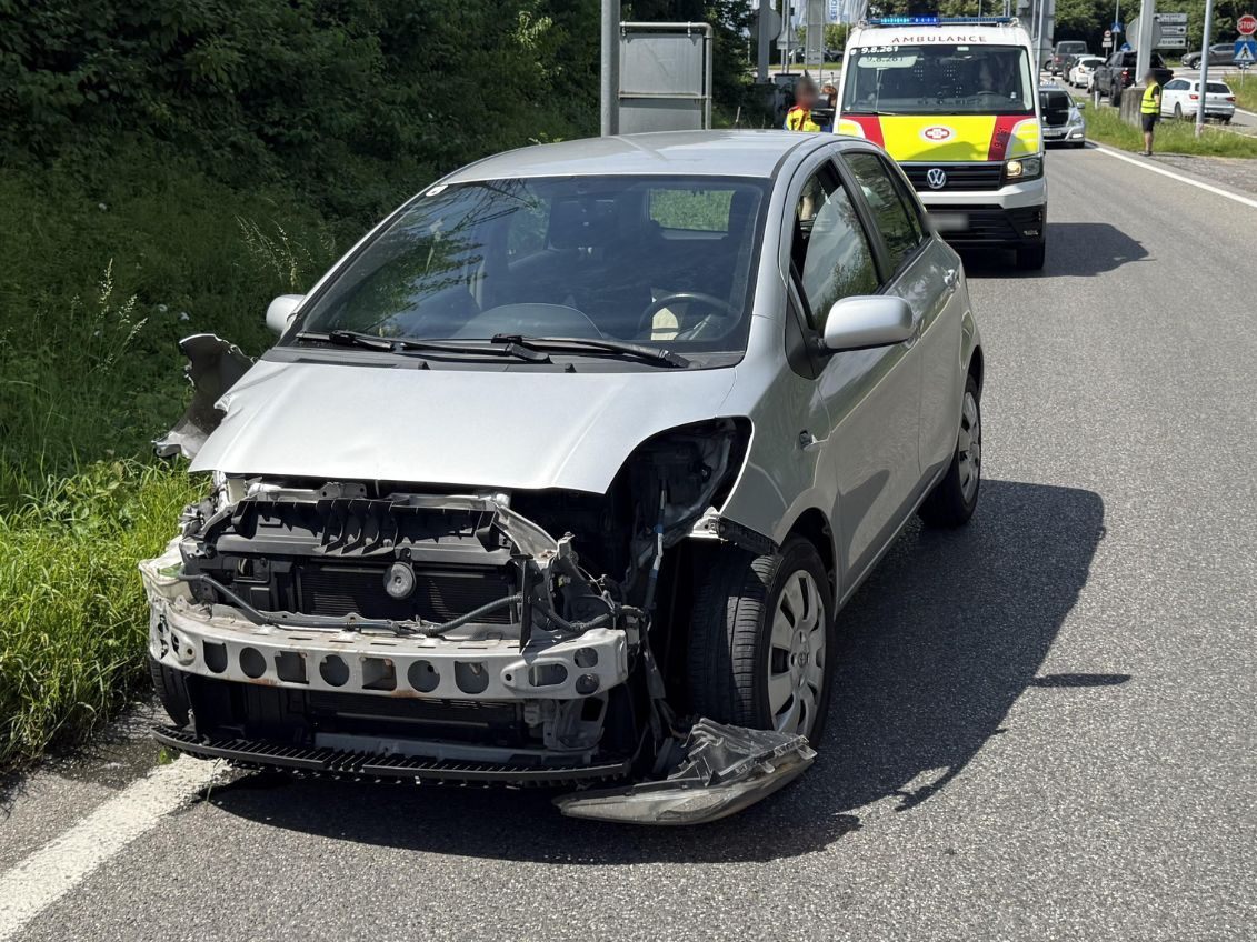 Unfall beim Hörbranzer Autobahnzubringer.