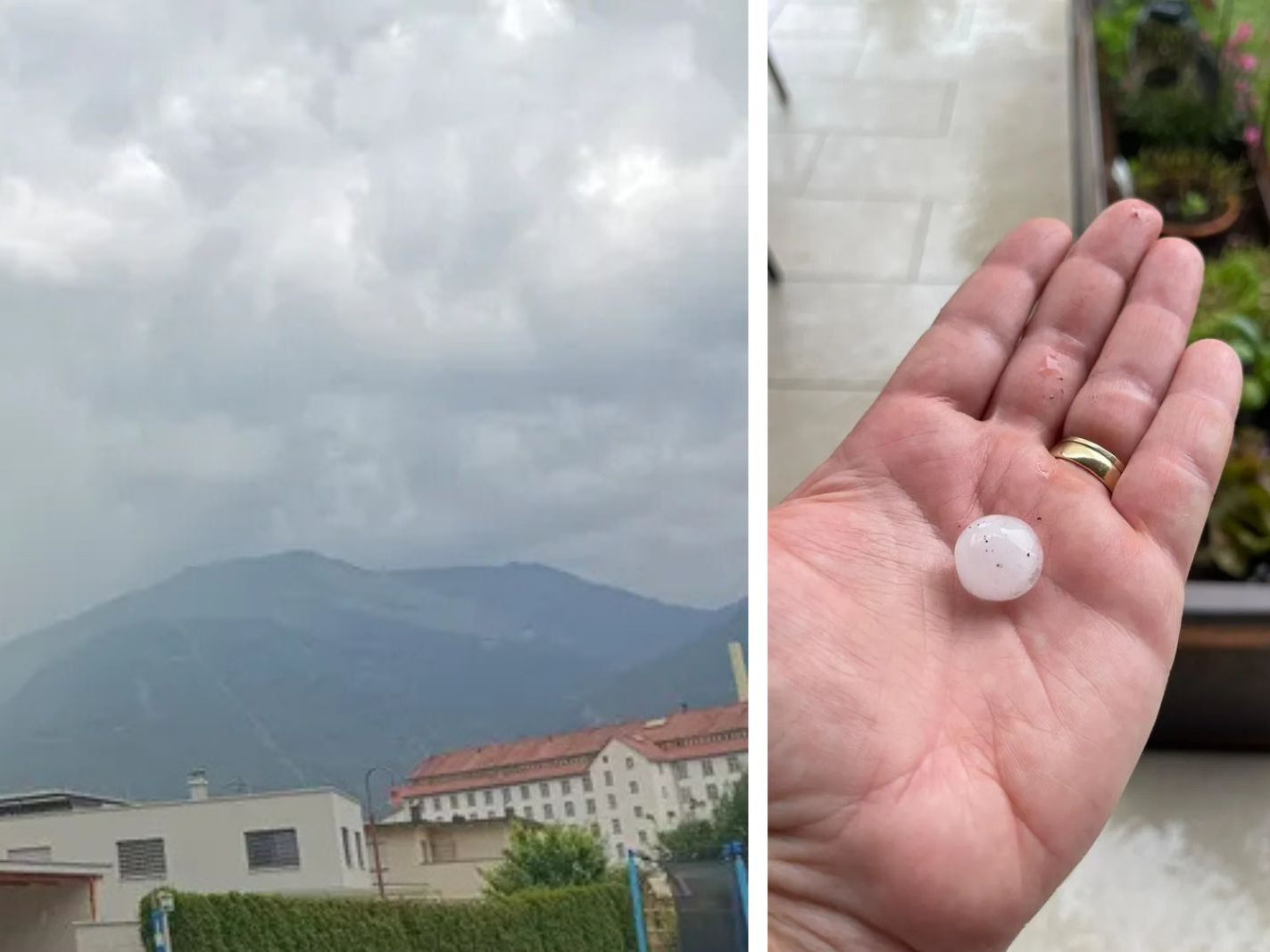Die ersten Meldungen über Regen und Hagel kommen in der VOL.AT-Redaktion an. Die ersten Meldungen über Regen und Hagel kommen in der VOL.AT-Redaktion an.