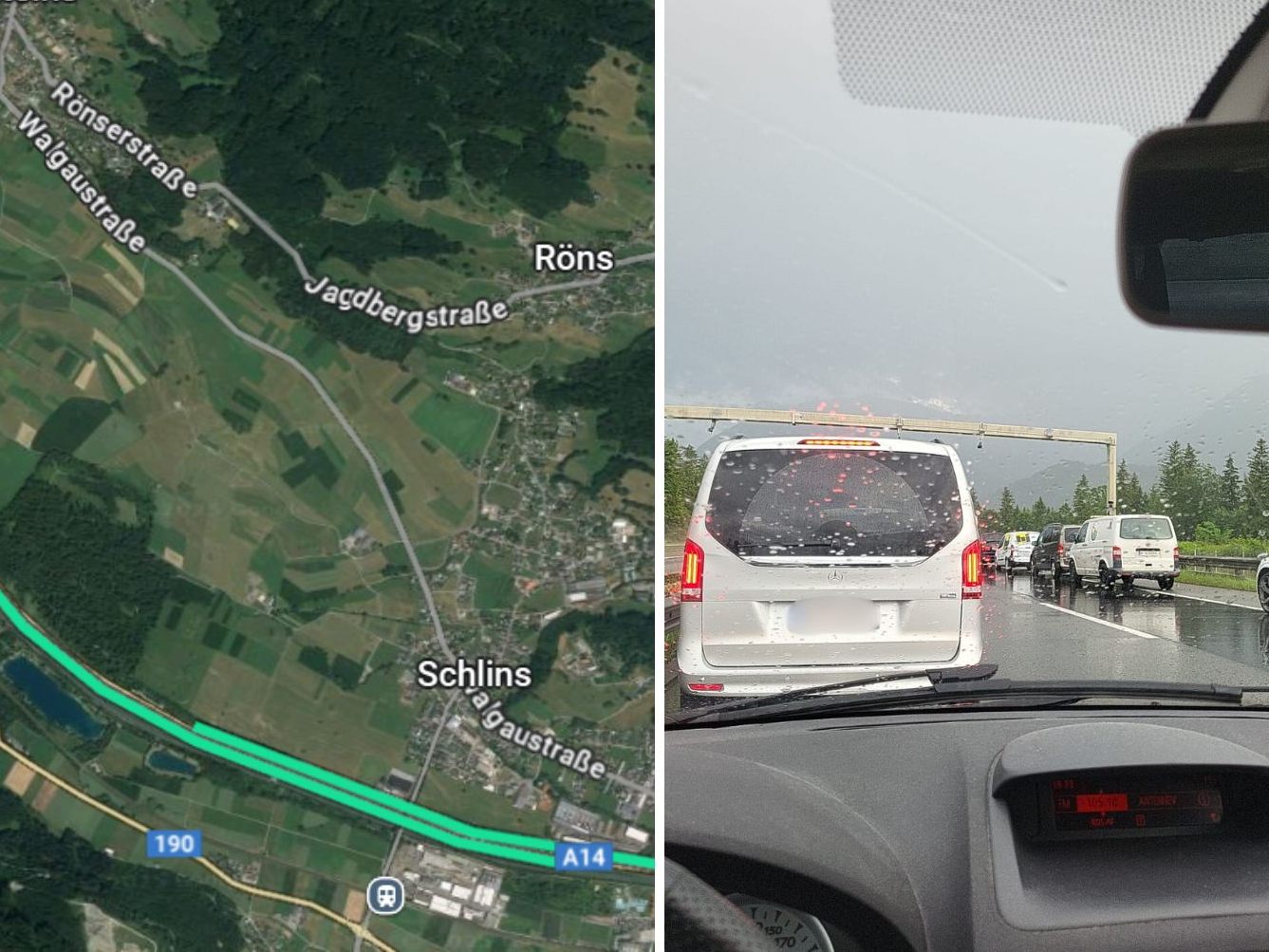 Aquaplaningunfall sorgte für Stau auf der A14 Aquaplaningunfall sorgte für Stau auf der A14