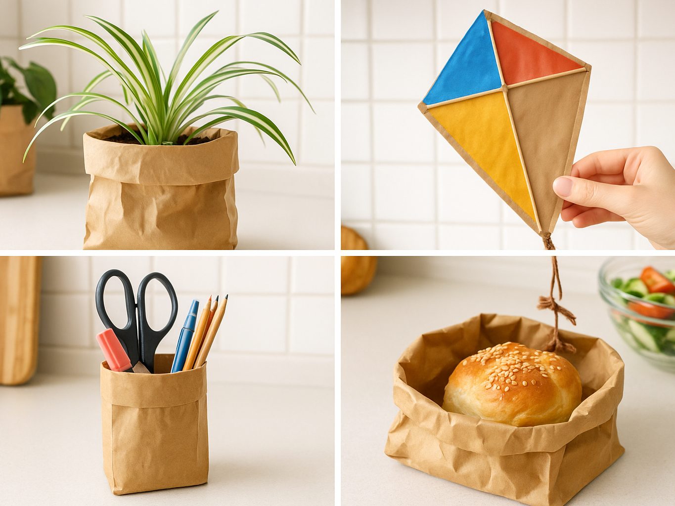 Verwandle deine Brötchentüten in geniale Alltagshelfer und kreative DIY-Projekte!. Symbolbild KI generiert