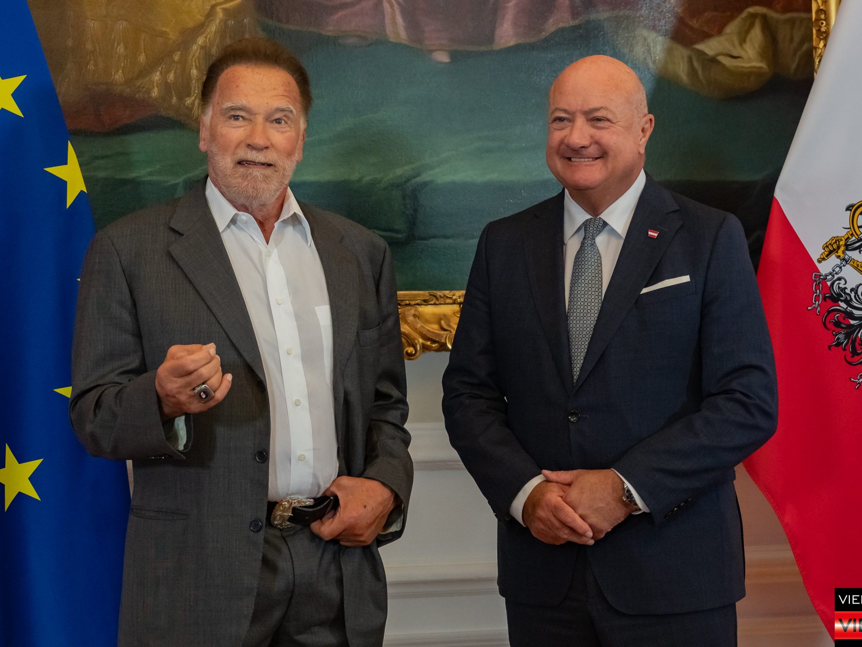 02062025 Bundeskanzler Stocker empfängt Arnold Schwarzenegger