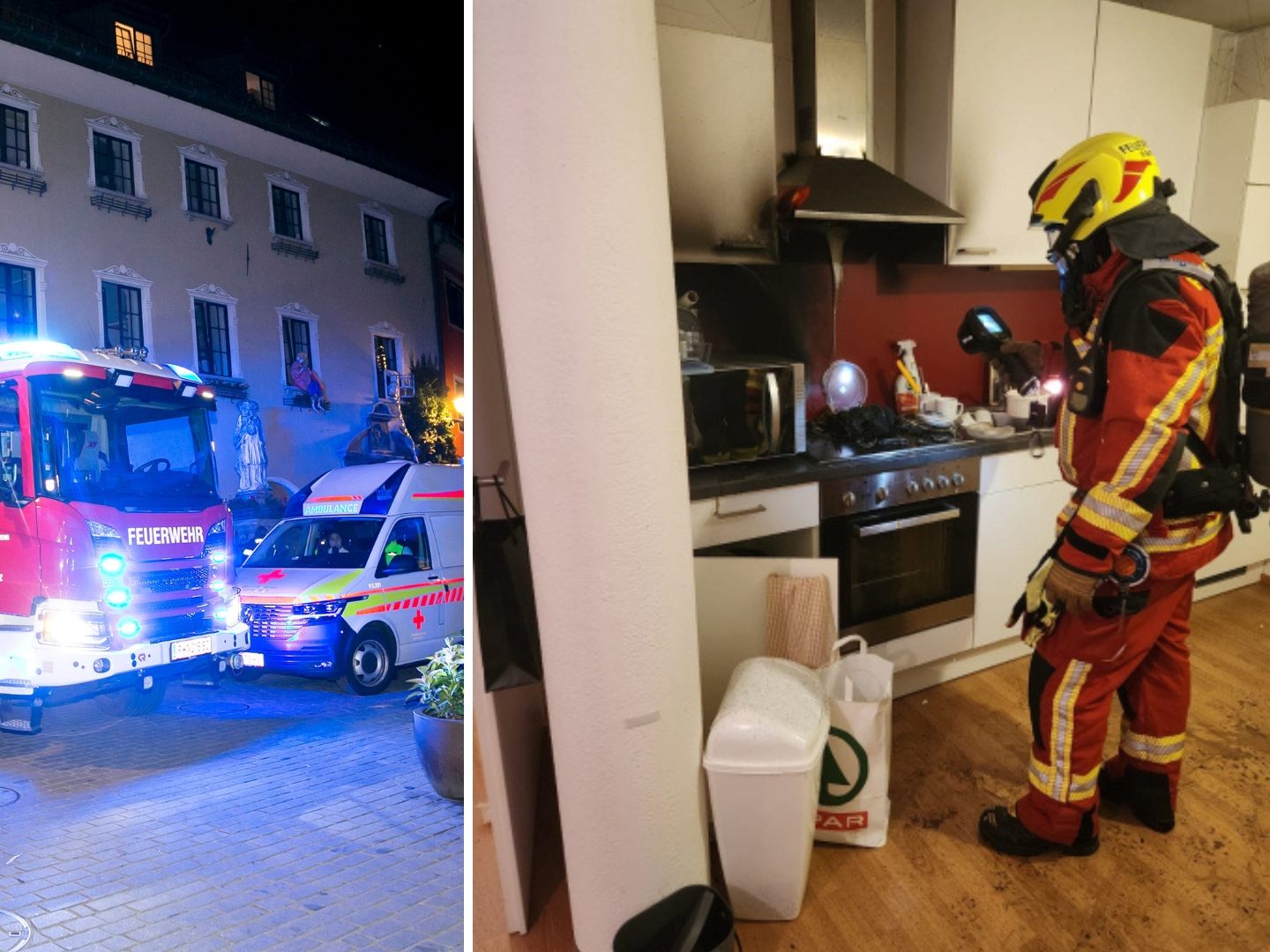 Küchenbrand am 06.06. in der Bludenzer Altstadt.