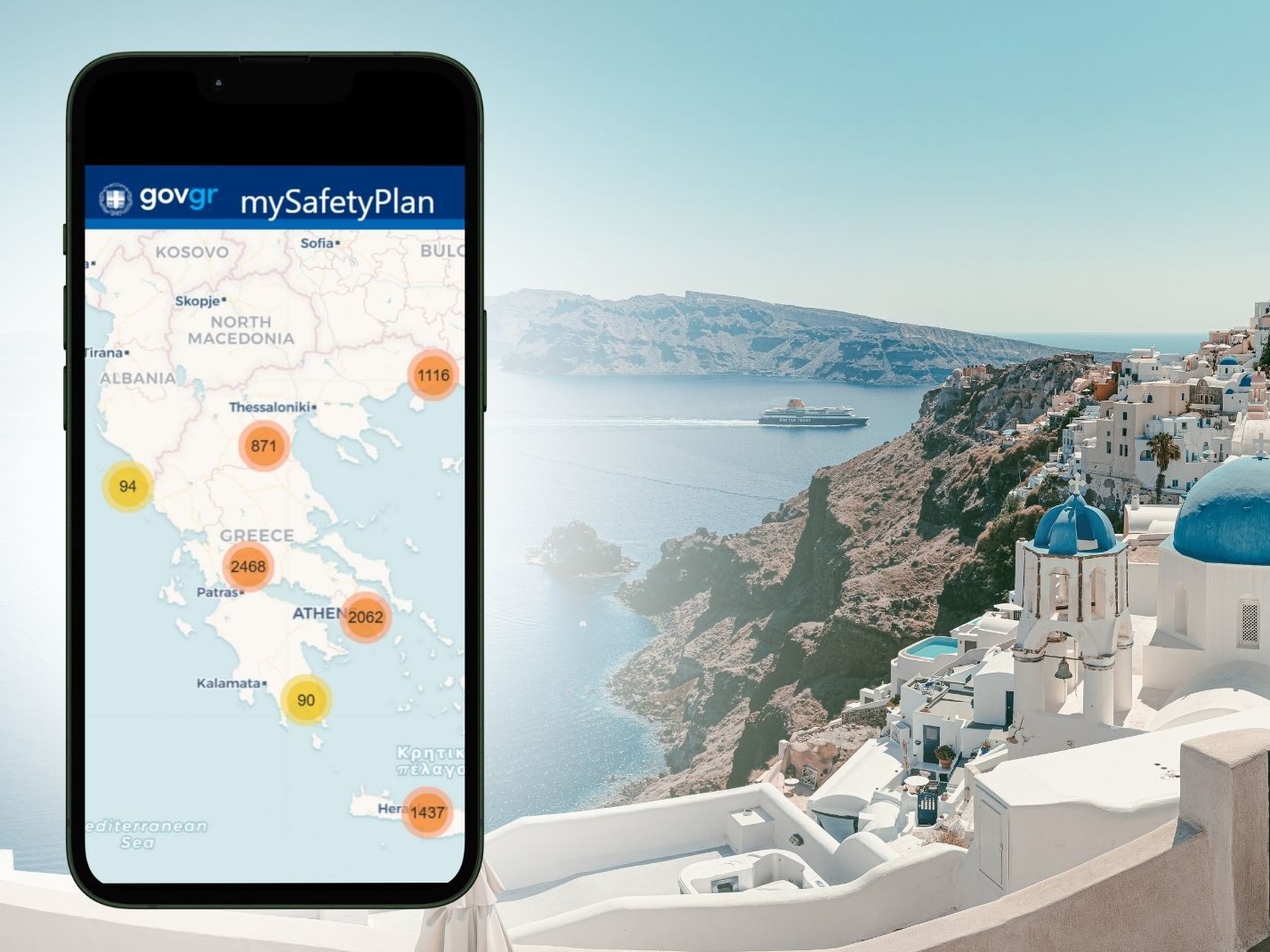 Digitale Sicherheit in Griechenland: „mySafetyPlan“ zeigt Sammelpunkte bei Erdbeben. Digitale Sicherheit in Griechenland: „mySafetyPlan“ zeigt Sammelpunkte bei Erdbeben.