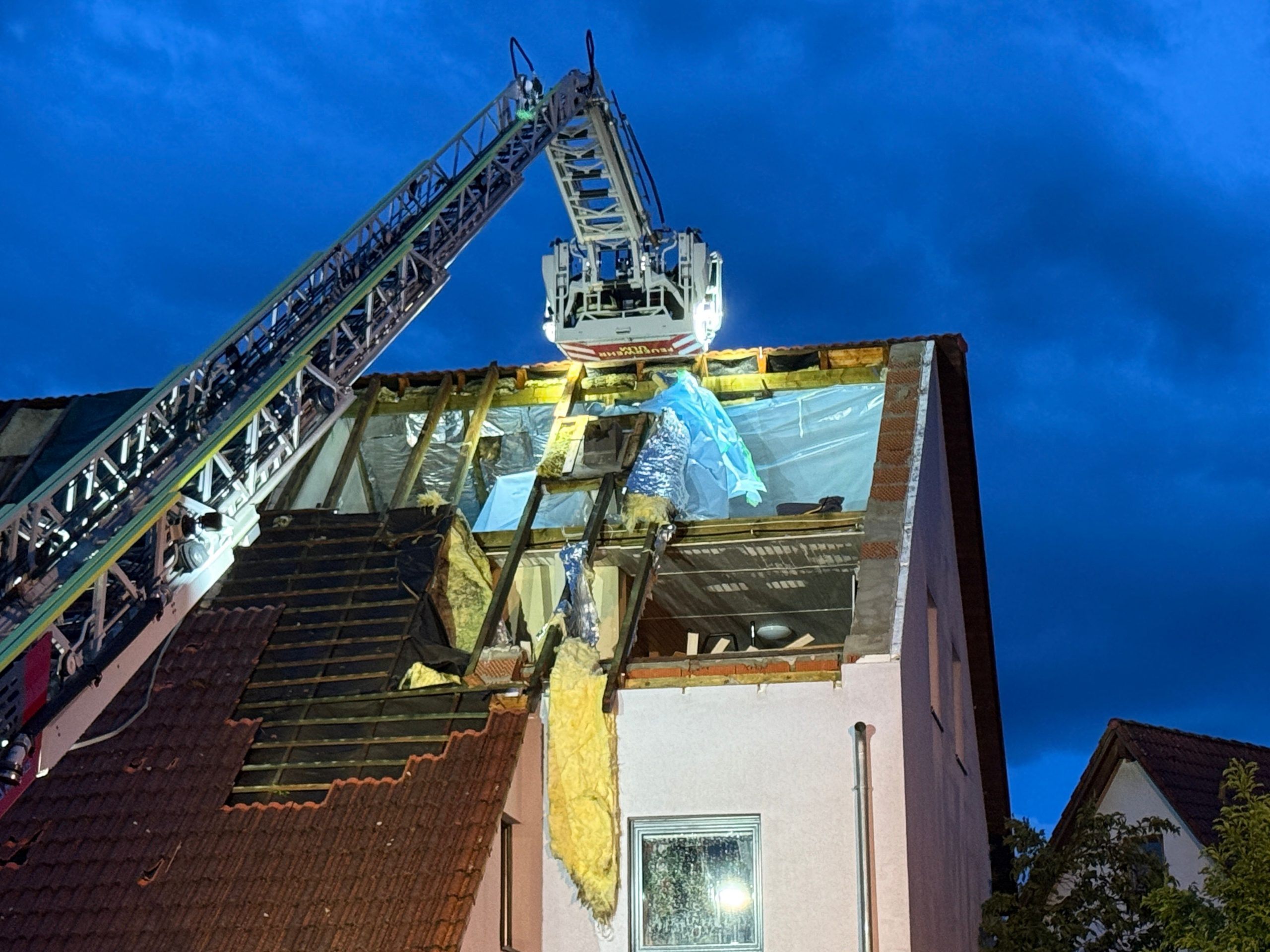 In Ulm wurden durch das Unwetter mehrere Häuser unbewohnbar.