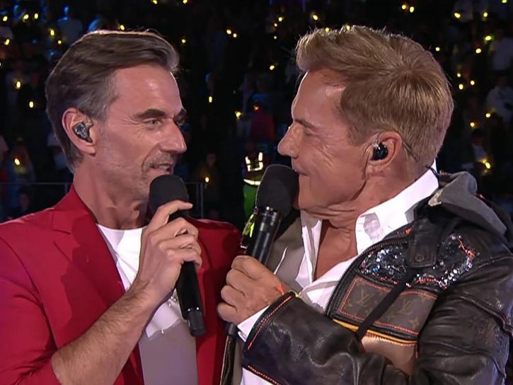 Dieter Bohlen und Florian Silbereisen überraschen Fans mit einer herzlichen Reunion beim Schlagerbooom. Dieter Bohlen und Florian Silbereisen überraschen Fans mit einer herzlichen Reunion beim Schlagerbooom.