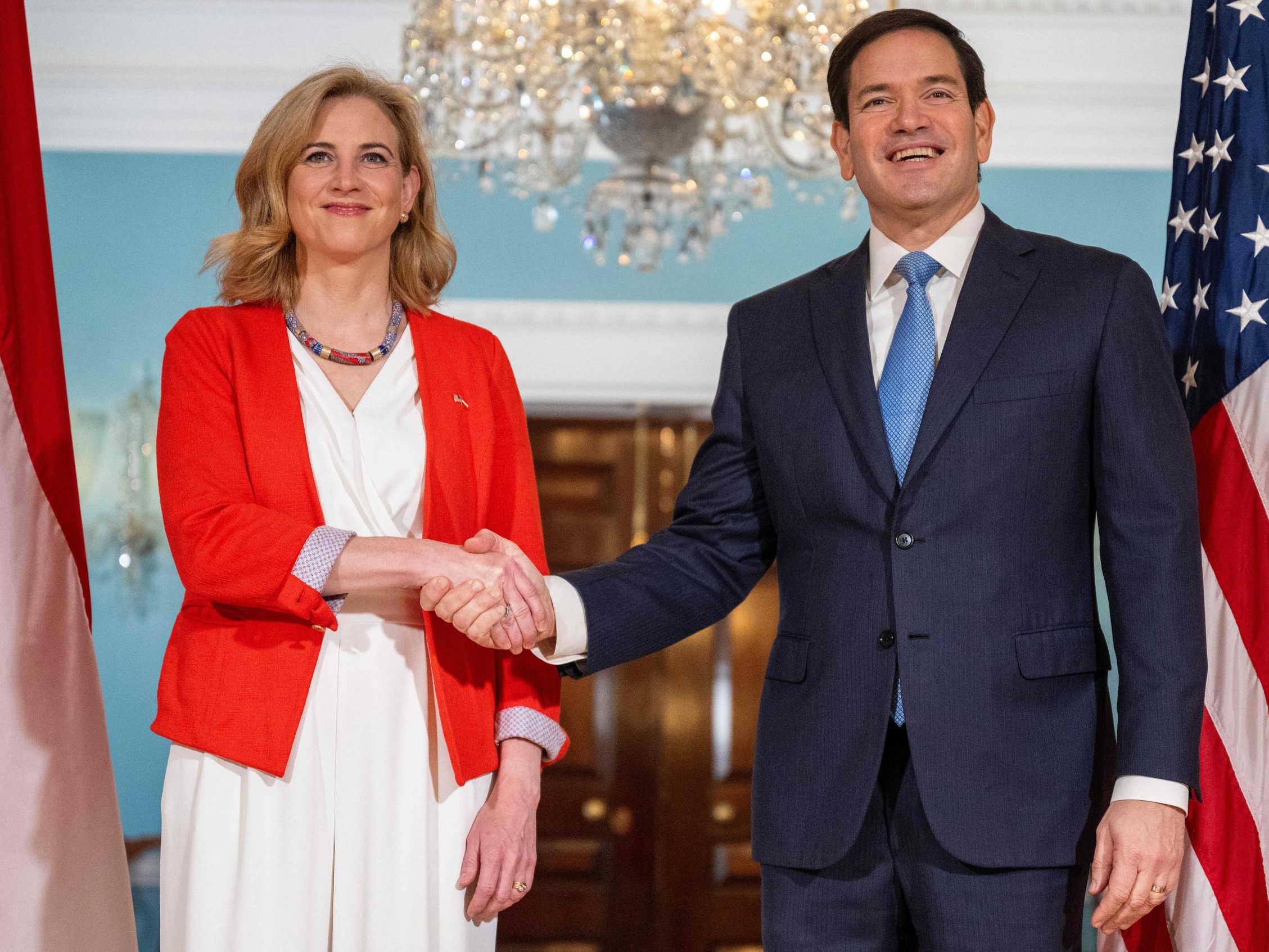 Außenministerin Meinl-Reisinger ist in den USA.
