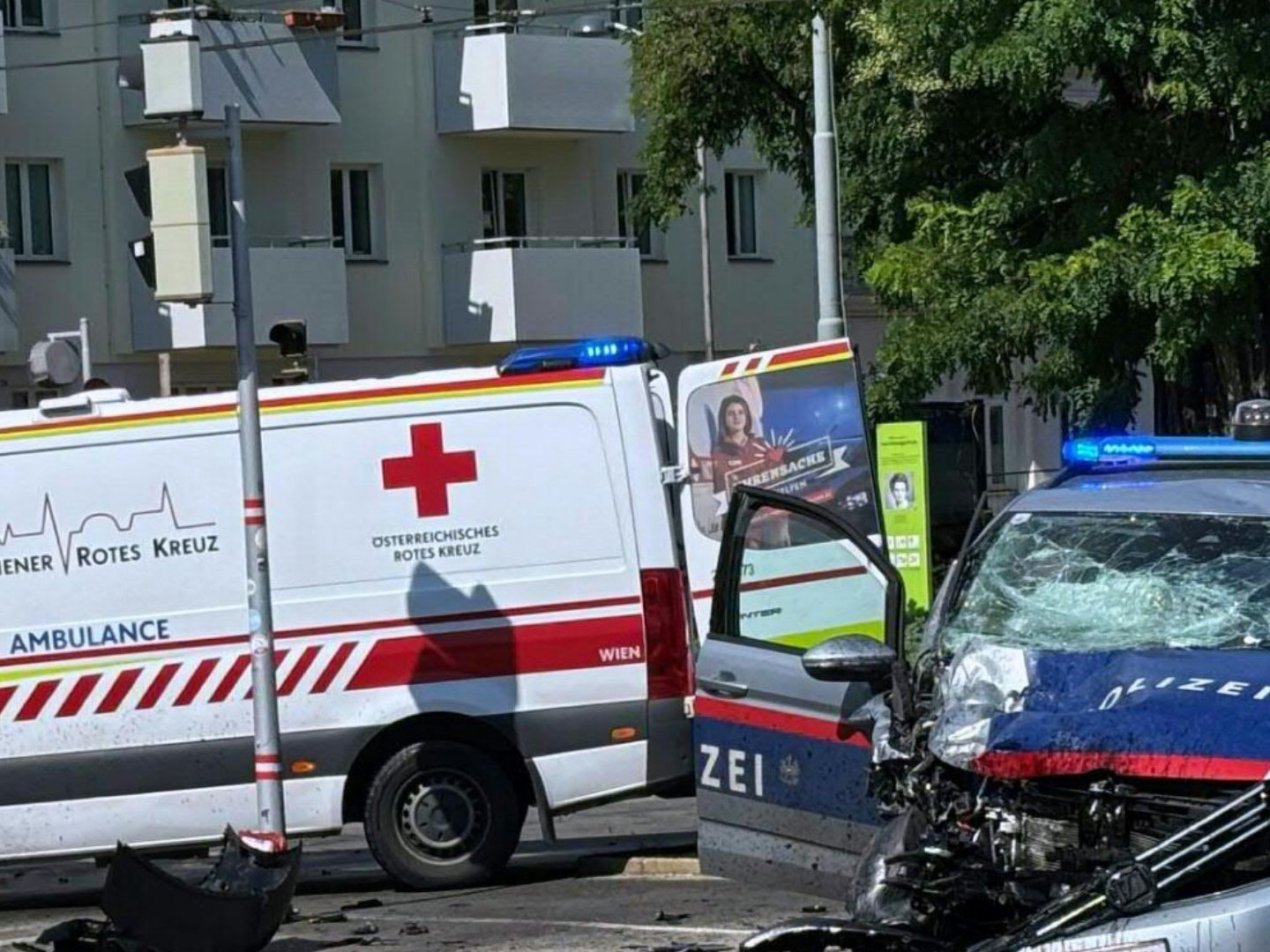 In der Oberen Augartenstraße in Wien-Leopoldstadt hat es einen Unfall gegeben. In der Oberen Augartenstraße in Wien-Leopoldstadt hat es einen Unfall gegeben.