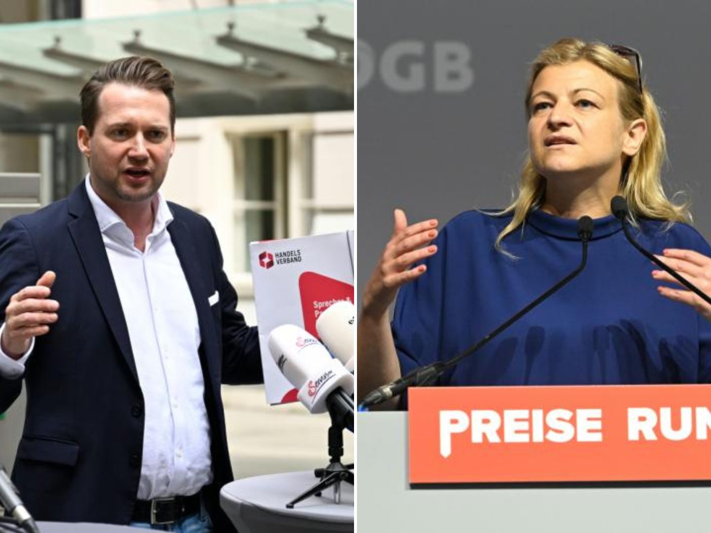 GPA und Handelsverband machen gemeinsam gegen den "Österreich-Preisaufschlag" mobil.