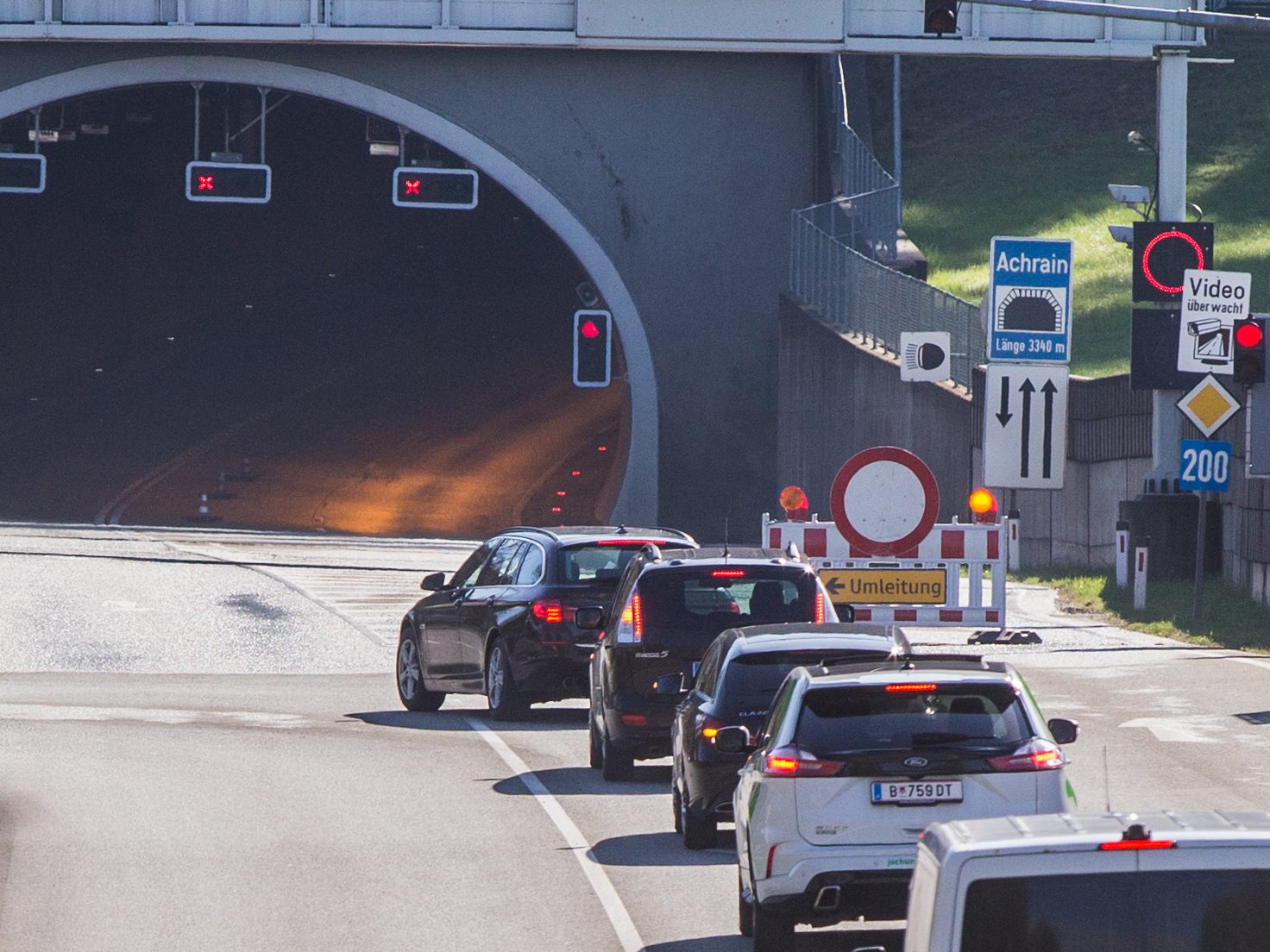Der Achraintunnel wird für fünf Stunden gesperrt.