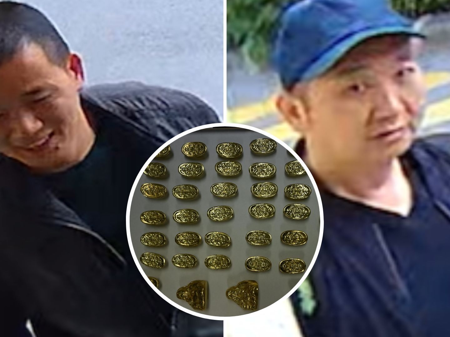 Die Polizei bittet um Hinweise zu diesen beiden Männern, die gefälschte Goldstücke verkauft haben. Die Polizei bittet um Hinweise zu diesen beiden Männern, die gefälschte Goldstücke verkauft haben.