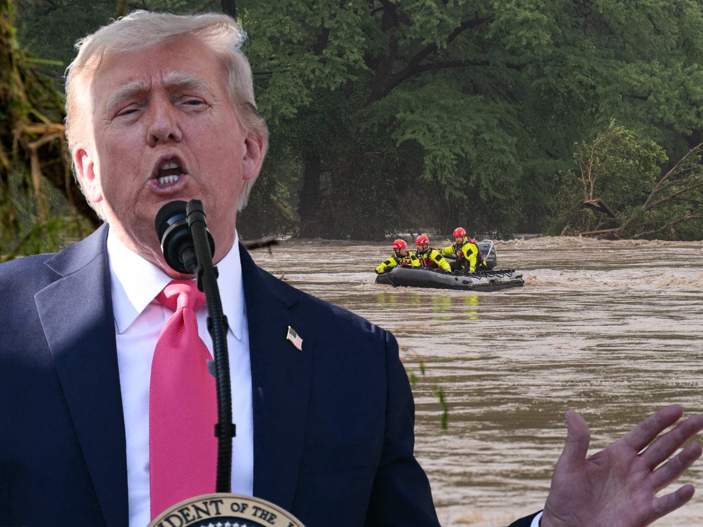 Während Einsatzkräfte in Texas nach Vermissten suchen, weist US-Präsident Donald Trump jegliche Verantwortung für fehlende Warnungen zurück. Während Einsatzkräfte in Texas nach Vermissten suchen, weist US-Präsident Donald Trump jegliche Verantwortung für fehlende Warnungen zurück.