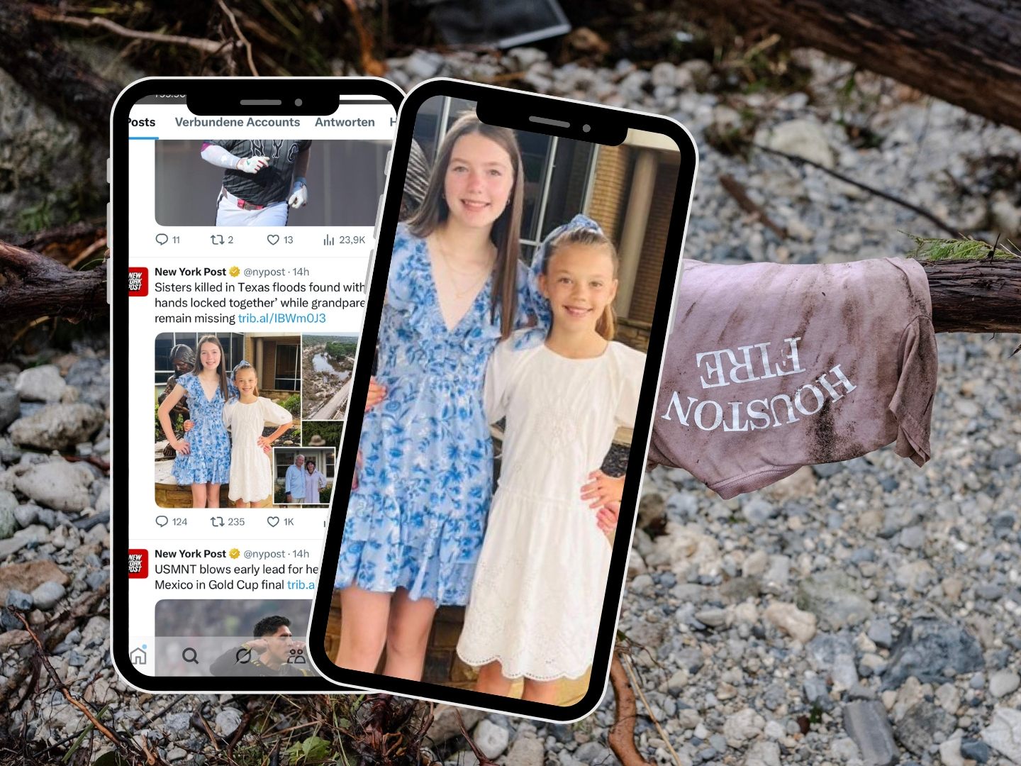 Blair (13) und Brooke (11) wurden nach der Flut tot aufgefunden – ihre Hände hielten einander noch immer, 24 Kilometer vom Unglücksort entfernt.