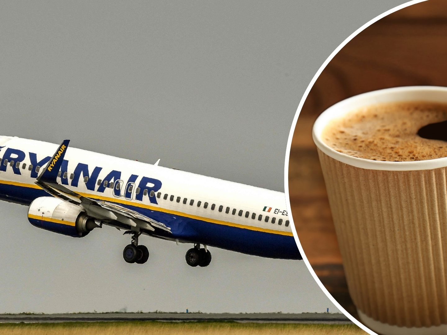 Ab sofort gilt bei Ryanair ein Mitnahmeverbot für Heißgetränke vom Flughafen – aus Sicherheitsgründen, wie die Airline erklärt. Ab sofort gilt bei Ryanair ein Mitnahmeverbot für Heißgetränke vom Flughafen – aus Sicherheitsgründen, wie die Airline erklärt.