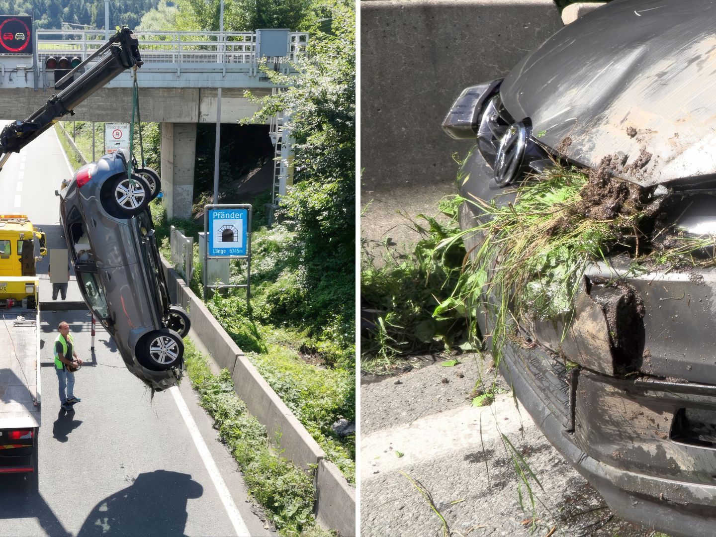 Lochau: Frau verliert Kontrolle – Auto landet neben der Fahrbahn