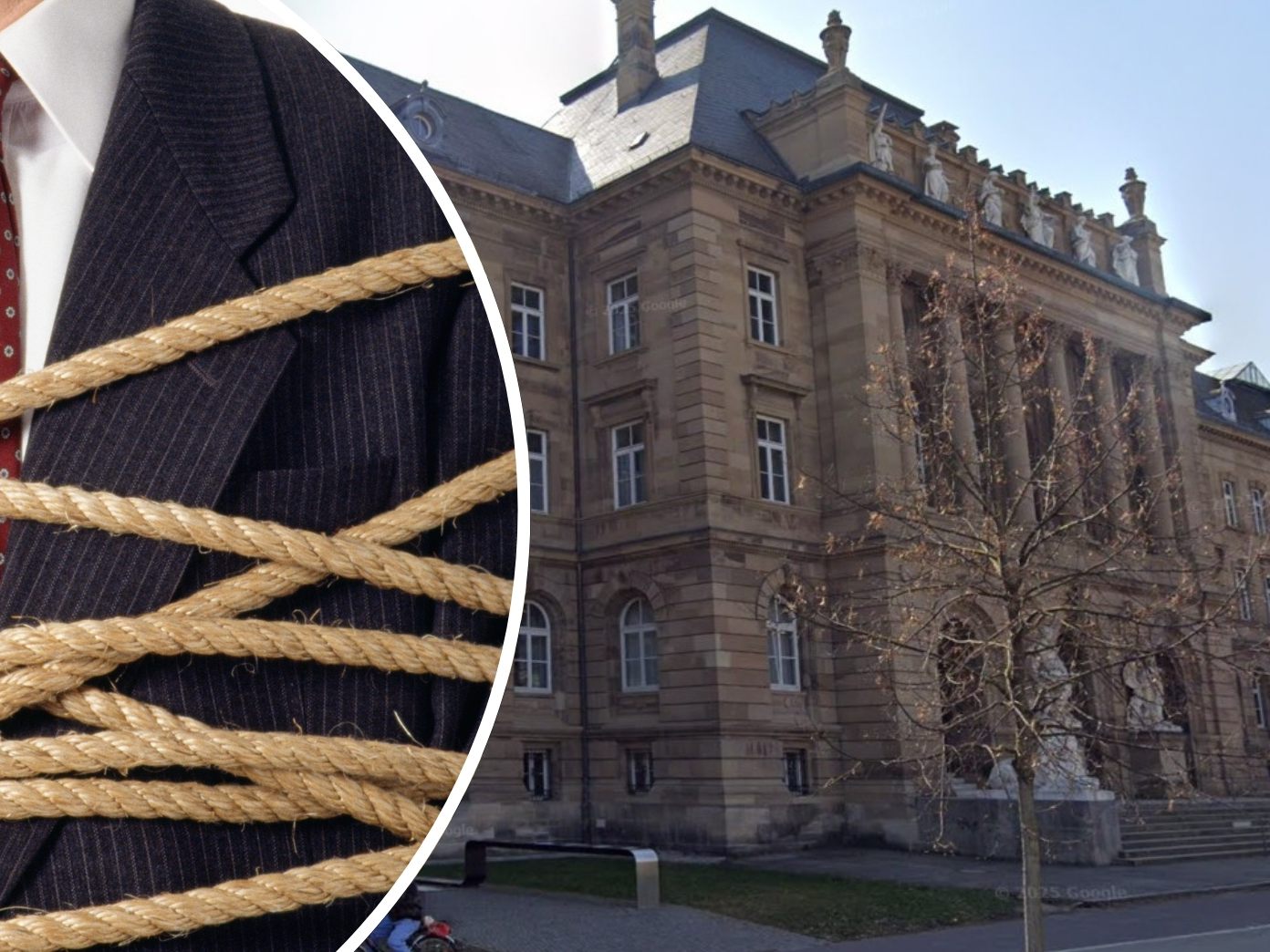 26-Jährige fesselte Mann und stach auf ihn ein - Prozess am Landgericht Ulm (r.).