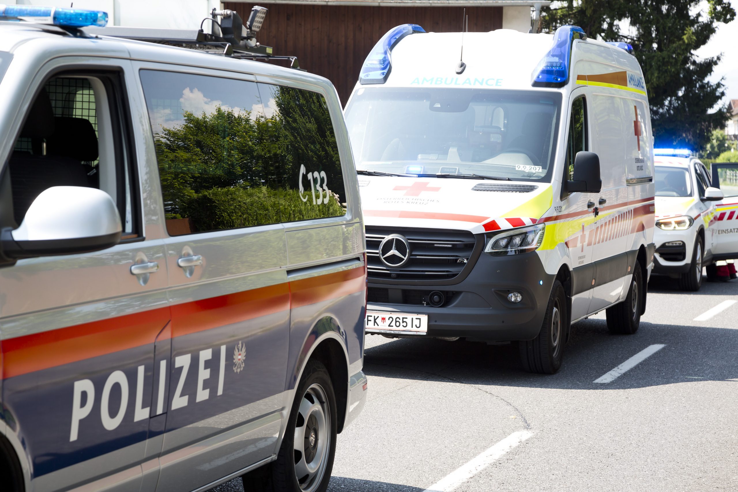 Rankweil am 4.7.2025 VU Verkehrsunfall, Langgasse, gegen 15h,