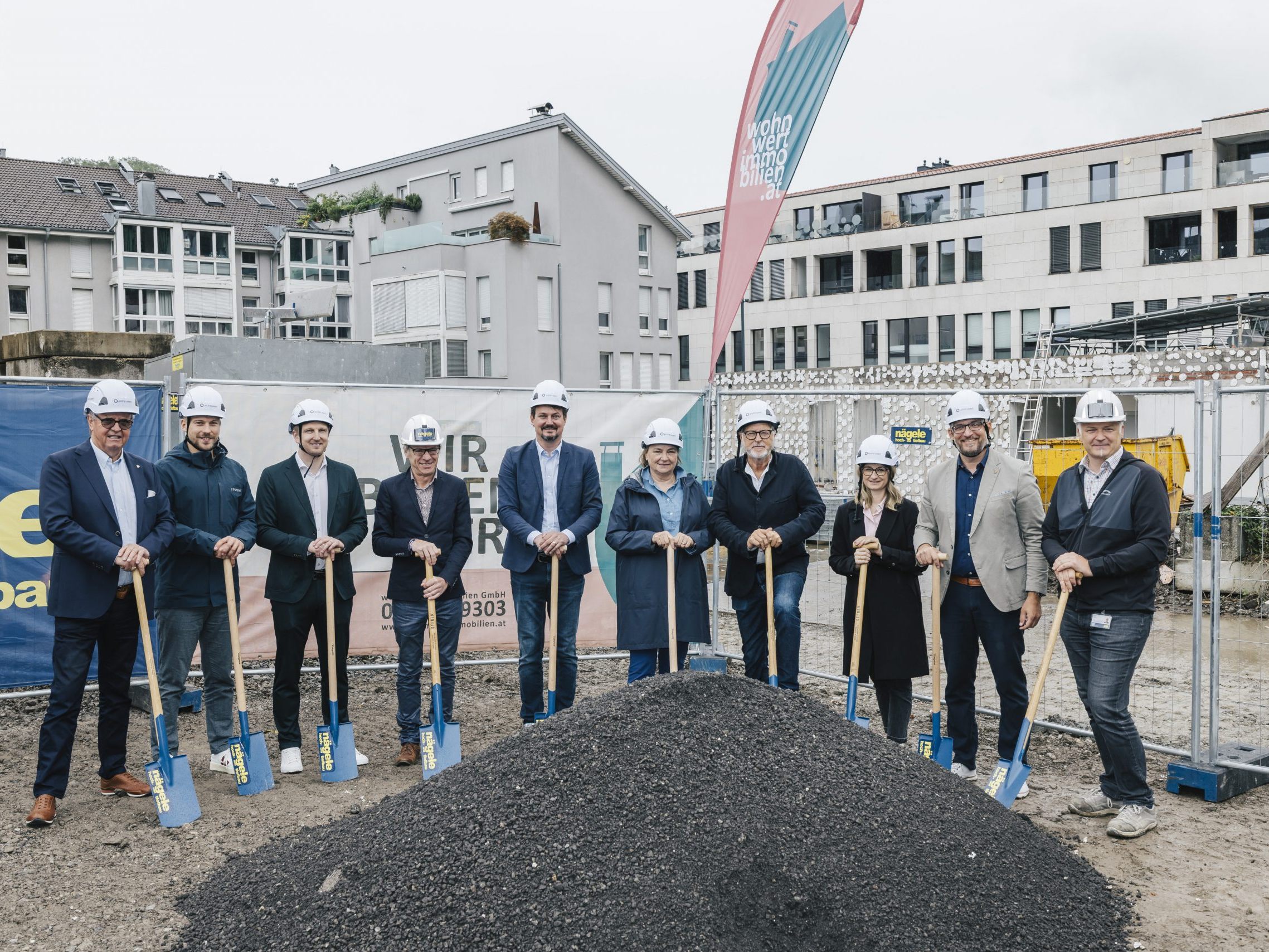Feierlicher Spatenstich für die neue Wohnanlage in der Wichnergasse in Feldkirch. Feierlicher Spatenstich für die neue Wohnanlage in der Wichnergasse in Feldkirch.
