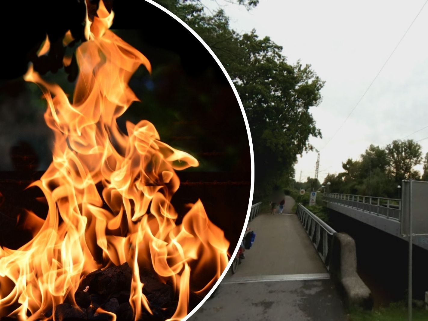 Obdachloser verliert alles bei Brand unter Leiblachbrücke. (Symbolbild)