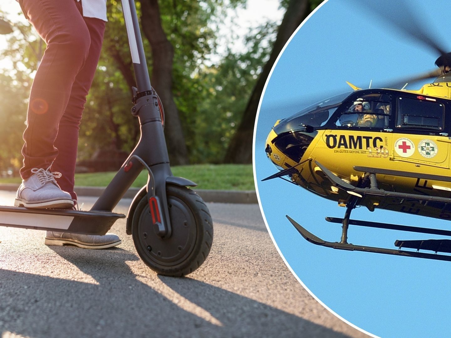 Kind mit E-Scooter schwer verletzt. (Symbolbild) Kind mit E-Scooter schwer verletzt. (Symbolbild)
