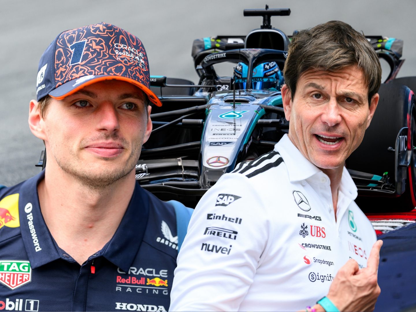 Max Verstappen und Toto Wolff sollen sich Medienberichten zufolge zeitgleich auf Sardinien aufgehalten haben. Max Verstappen und Toto Wolff sollen sich Medienberichten zufolge zeitgleich auf Sardinien aufgehalten haben.